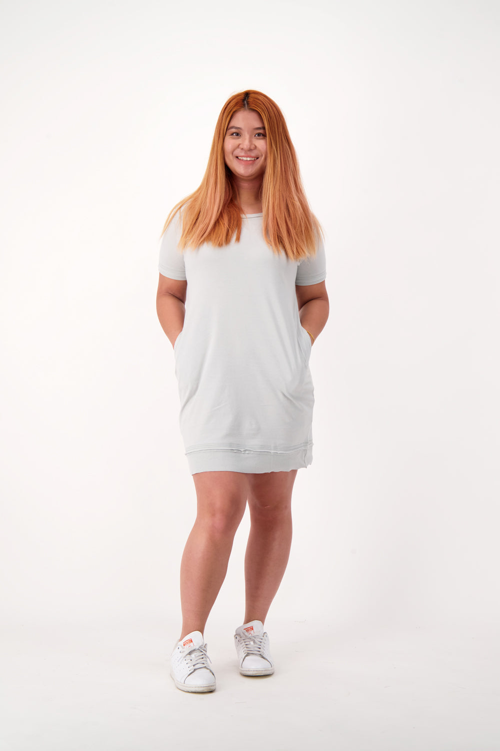 Light Gray Comfy Pocket Dress