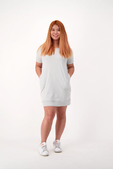 Light Gray Comfy Pocket Dress