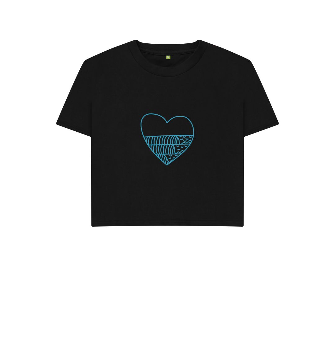 "Keep the Seas Plastic Free" Crop Top for Women & Girls | Organic Fairtrade Cotton