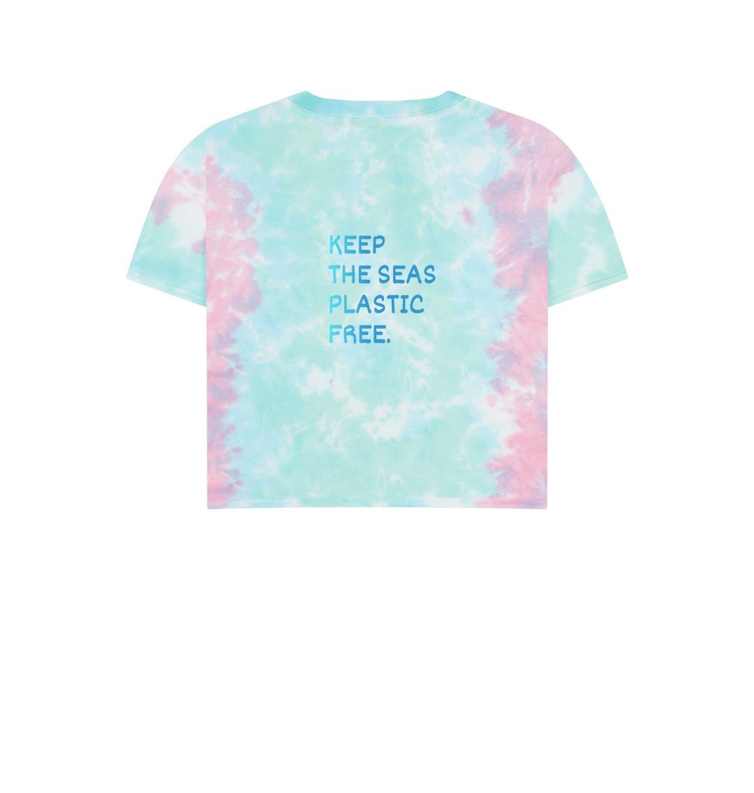 "Keep the Seas Plastic Free" Crop Top for Women & Girls | Organic Fairtrade Cotton