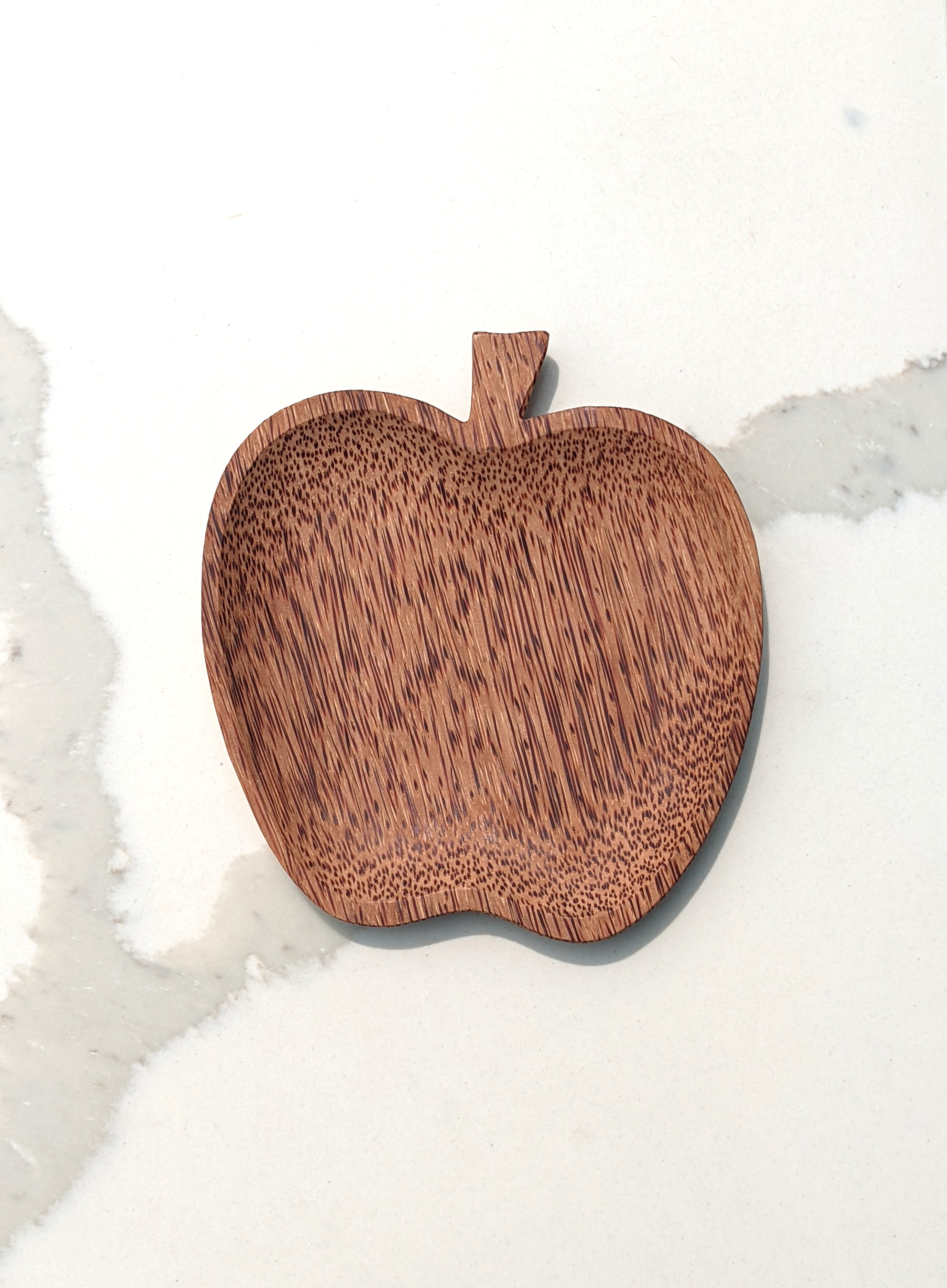 Coconut Wood Platter | Apple Shape Plate