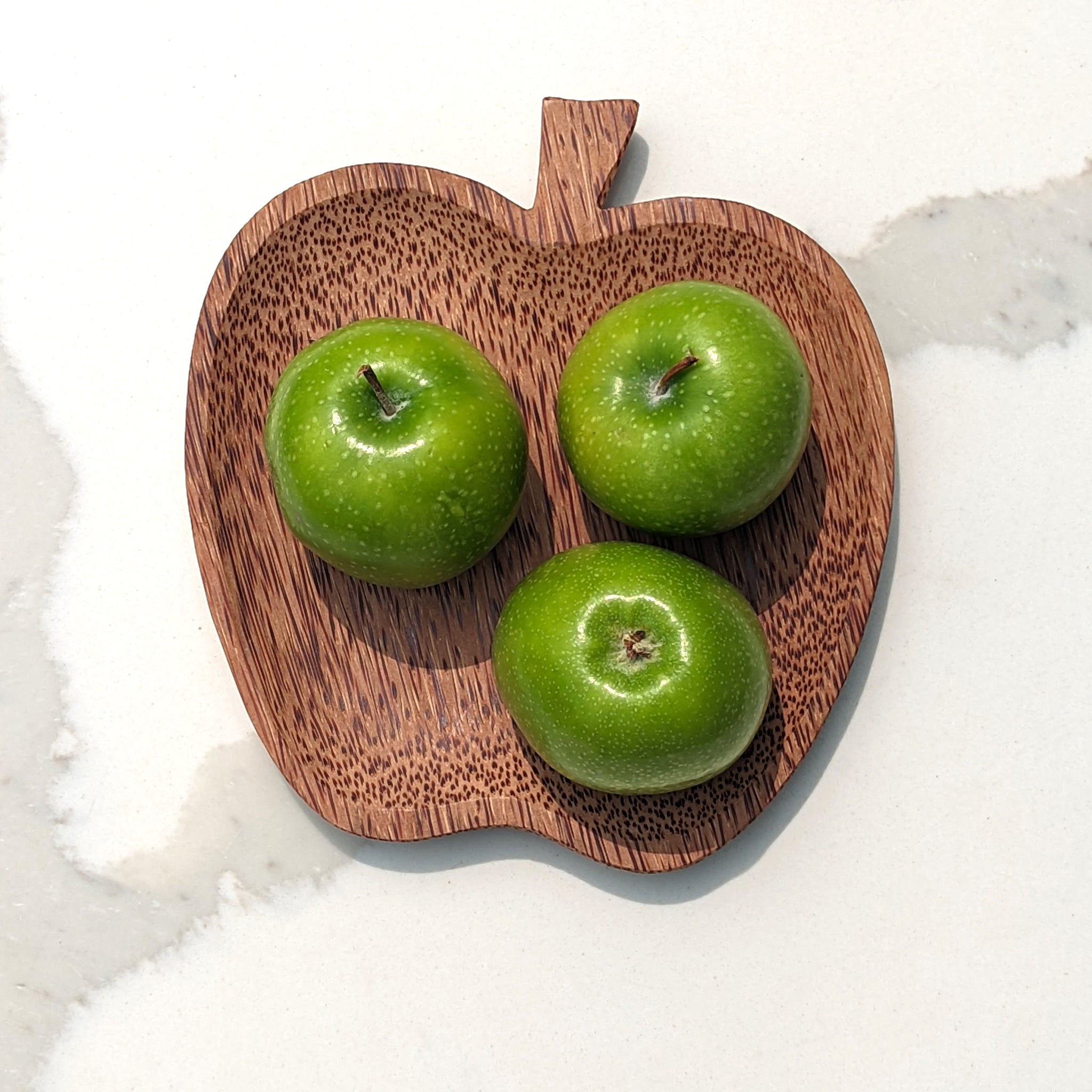 Coconut Wood Platter | Apple Shape Plate