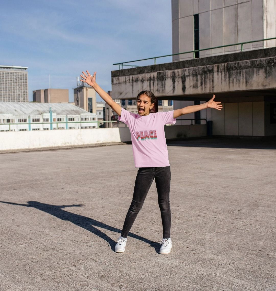 Peace T-shirt for Girls | Pink T-shirts