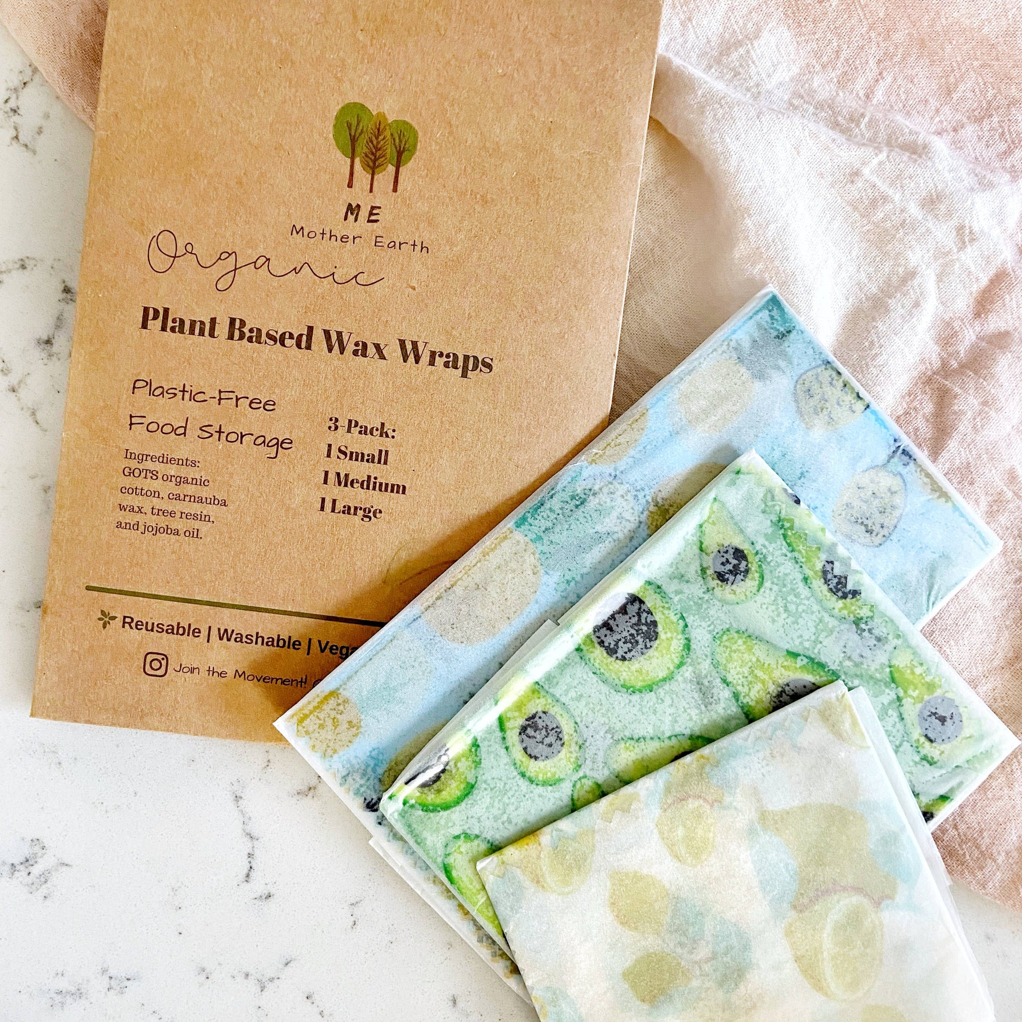 Plant Based Wax Wraps | Vegan | Eco-Friendly