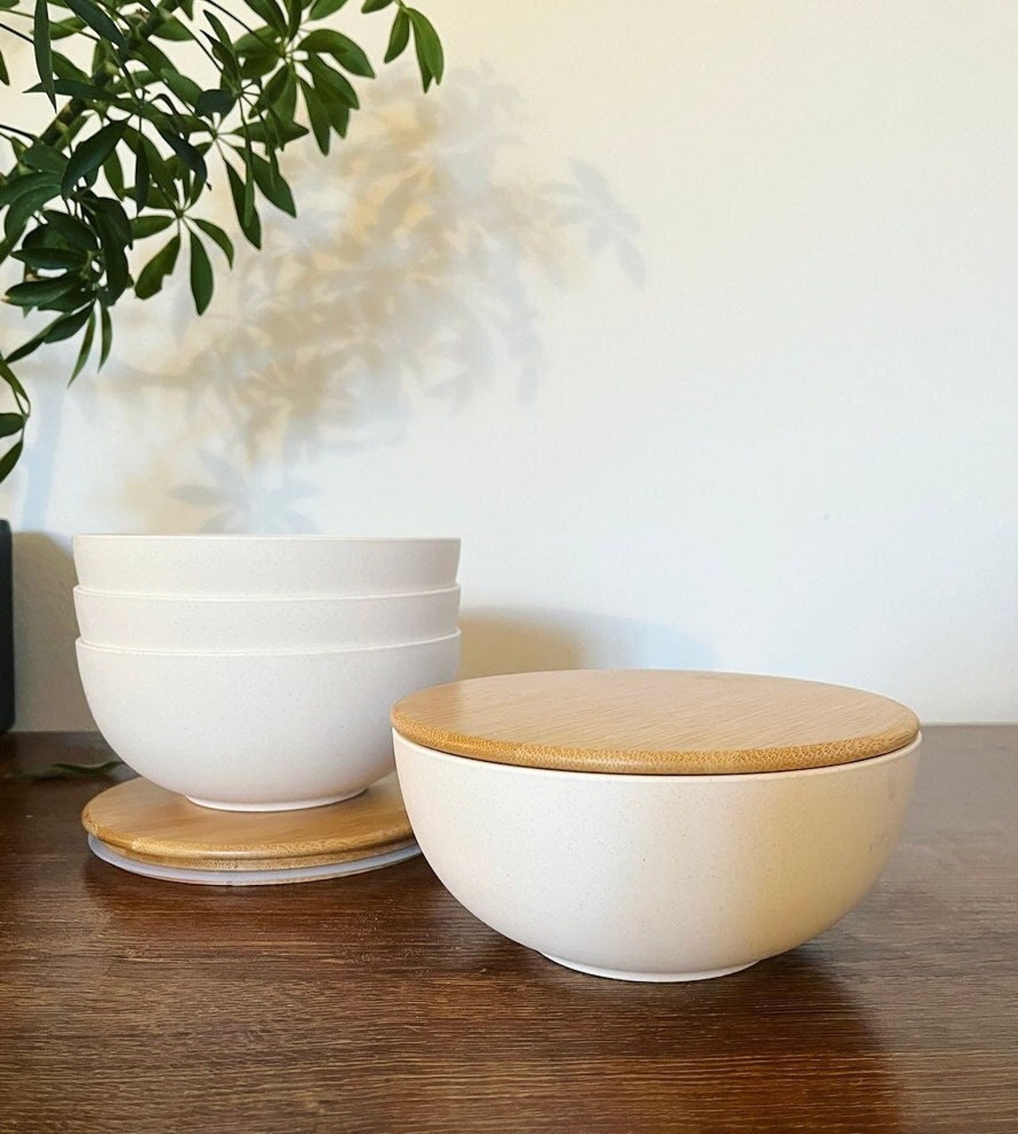 Eco-Friendly Food Storage Bowls, Plant-Based & Plastic-Free Kitchenware - Set of Two, by Husk Bowls