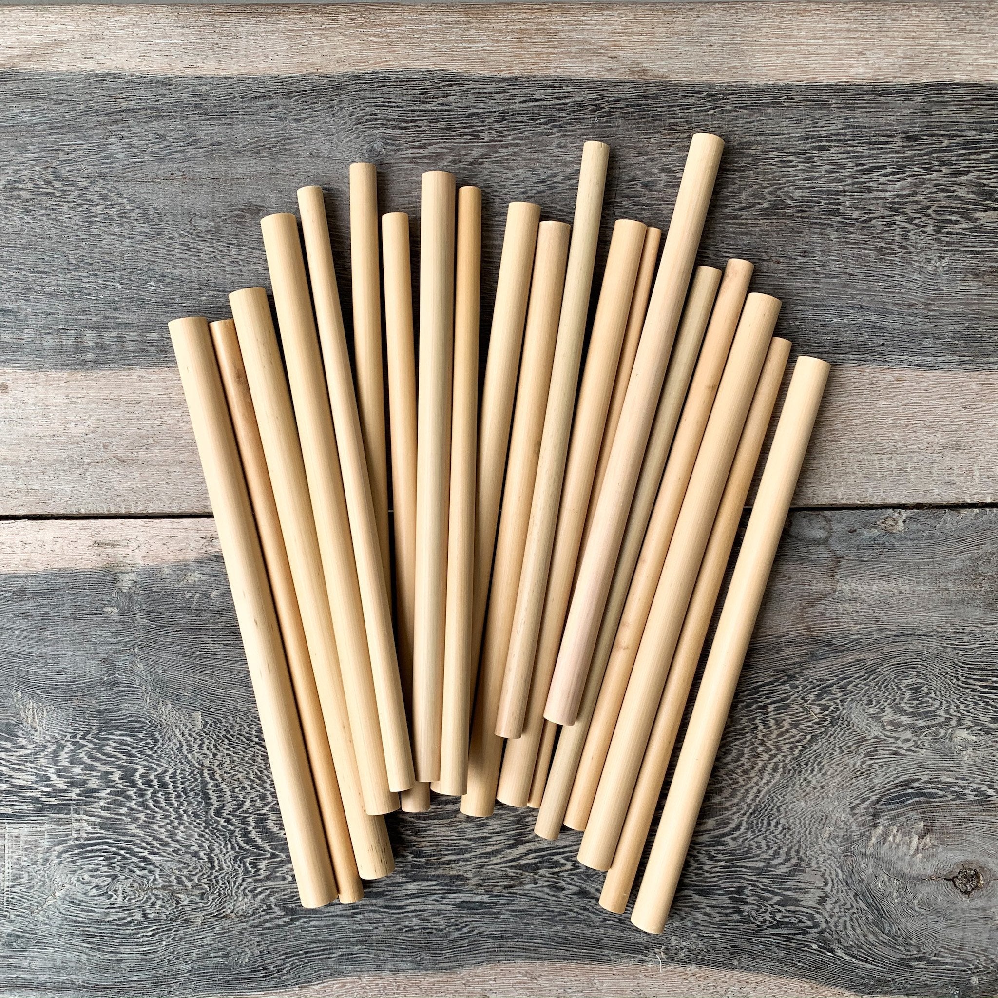 Bamboo Straws, Set of 4 with a Cleaner Set