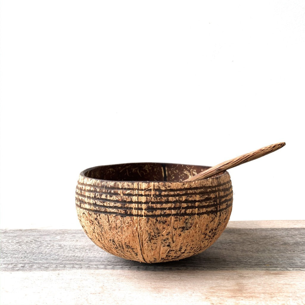 Coconut Shell Bowls + Cutlery Set | Biodegradable Kitchenware