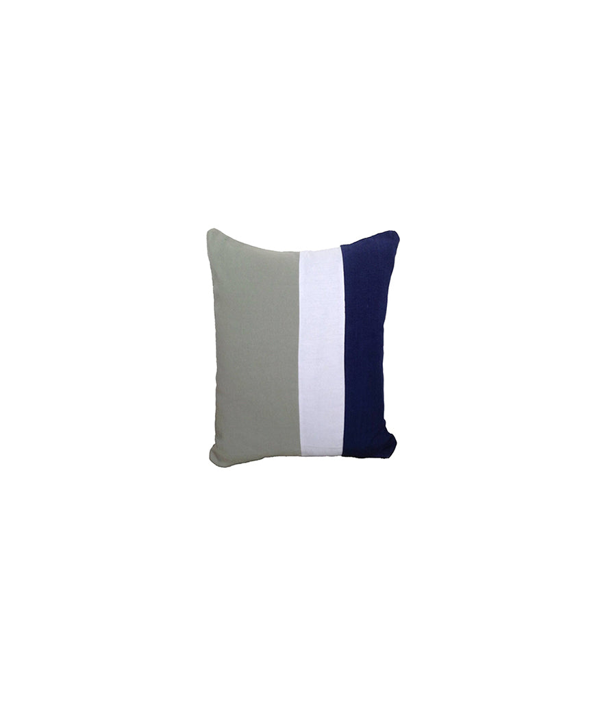 Color block Pillows Grey, White and Navy 16x16"