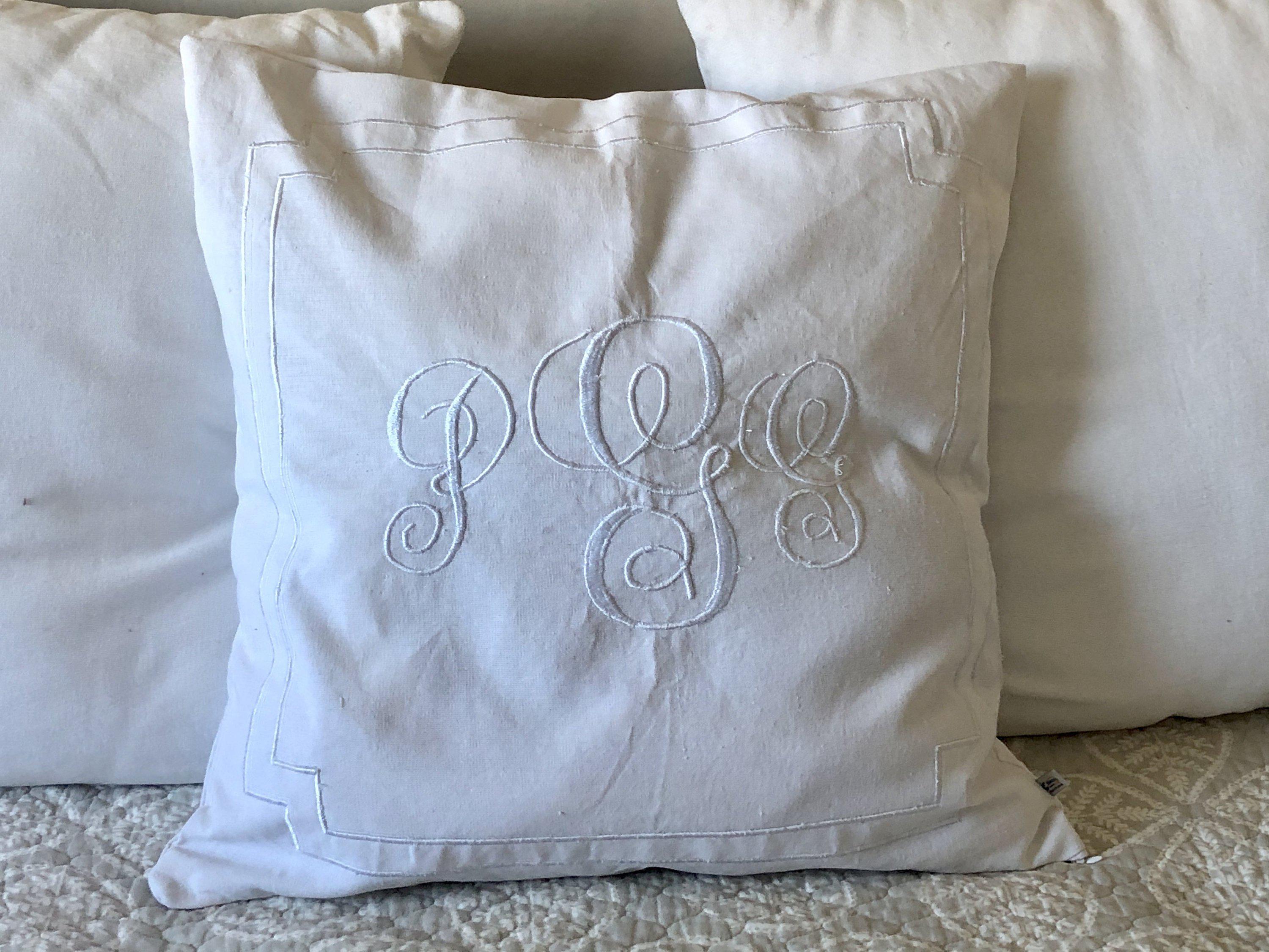 White Euros Shams Throw Pillows