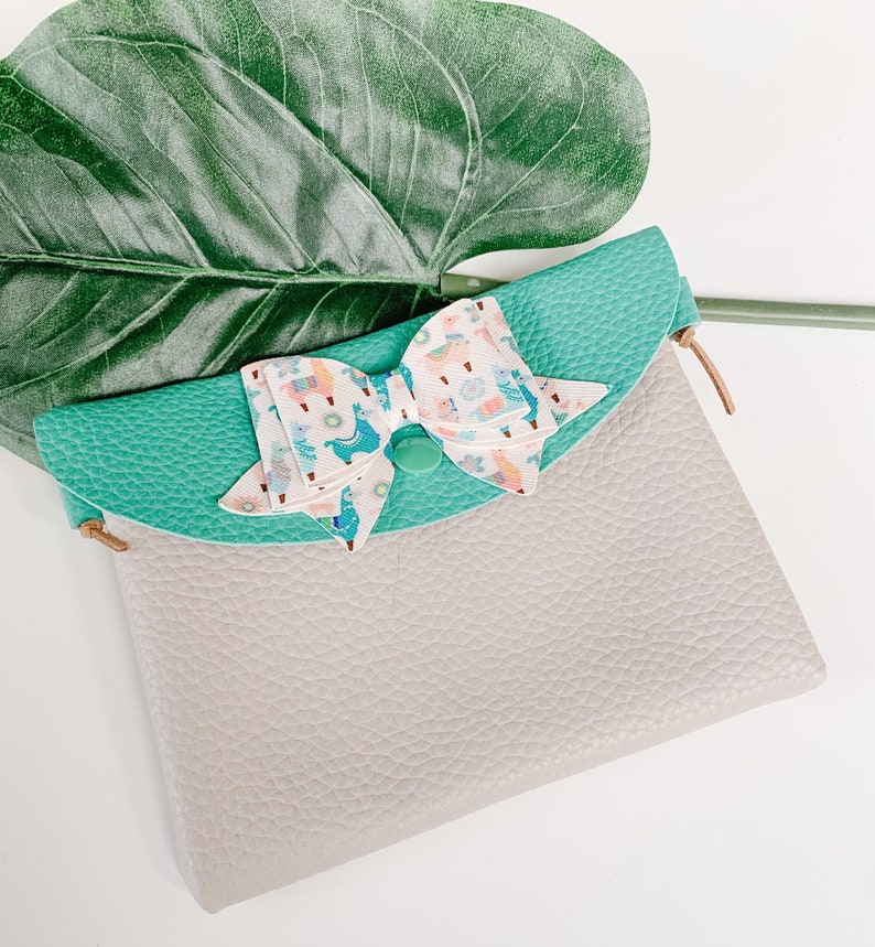 Little Girl's Green Lama Vegan Purse by Oakley Rae Handmade
