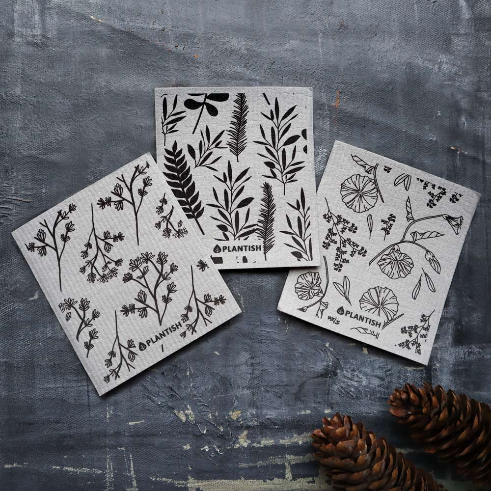 Natural Sponge Cloth | Anise Blossom - Swedish Compostable Sponge Cloths