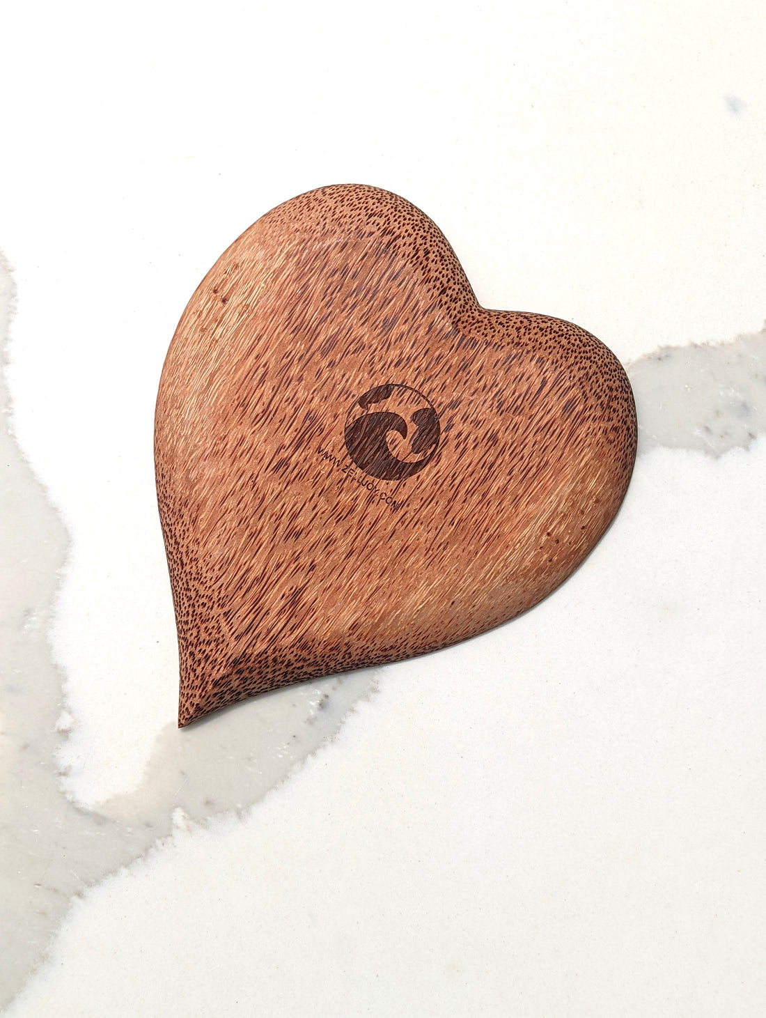 Heart Coconut Wood Platter | Natural Heart Shape Plate