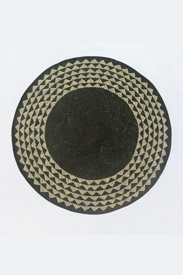 White Triangle Mat | 4' Round | Black Base