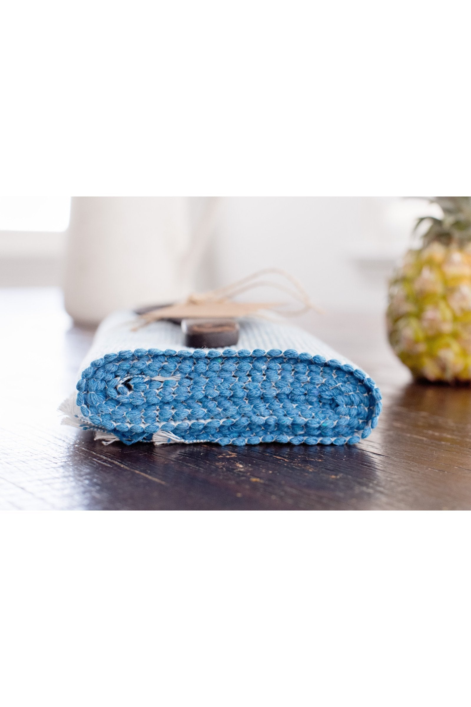 Woven Cotton Dining Placemat | Pastel Blue