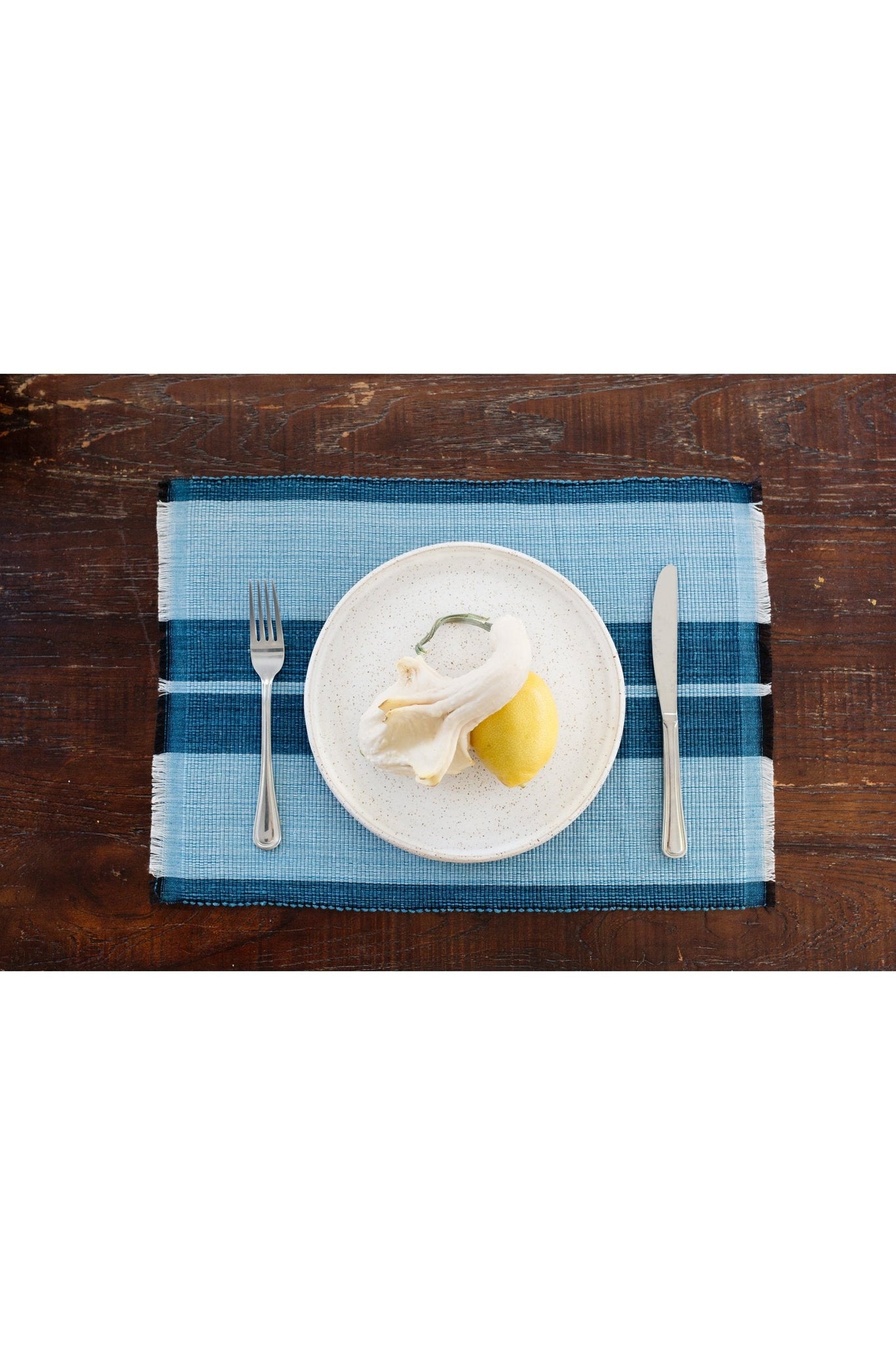 Woven Cotton Dining Placemat | Ocean Blue