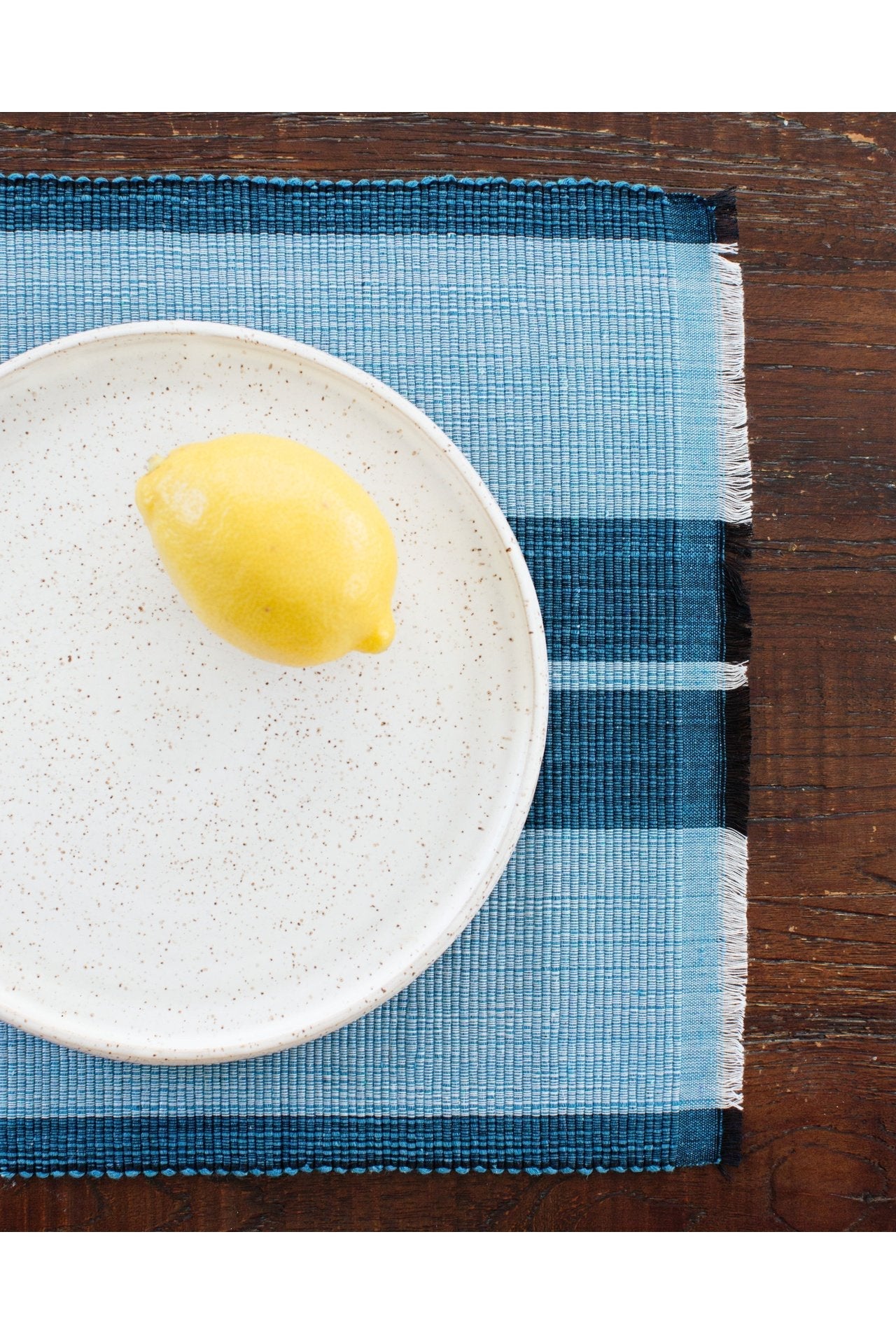Woven Cotton Dining Placemat | Ocean Blue