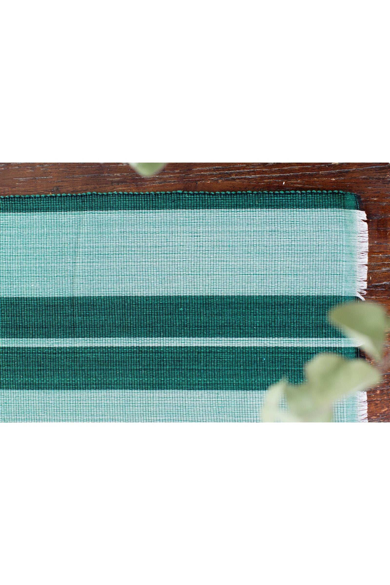 Woven Cotton Dining Placemat | Forrest Green