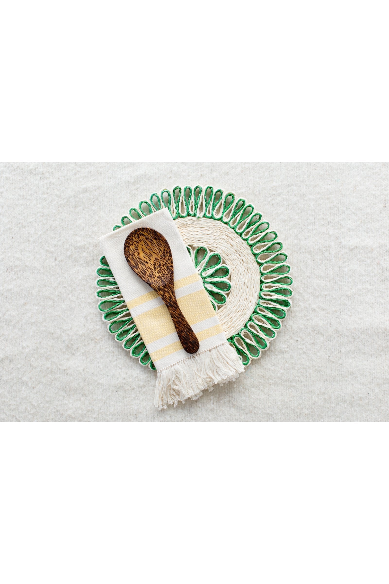 Handwoven Seagrass Placemat | Trivet | Green