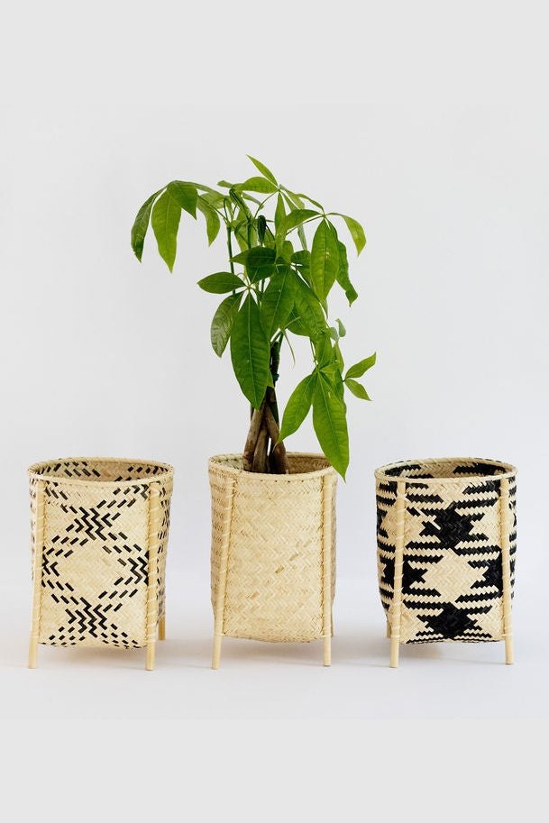 Catchall Woven Basket with Stand