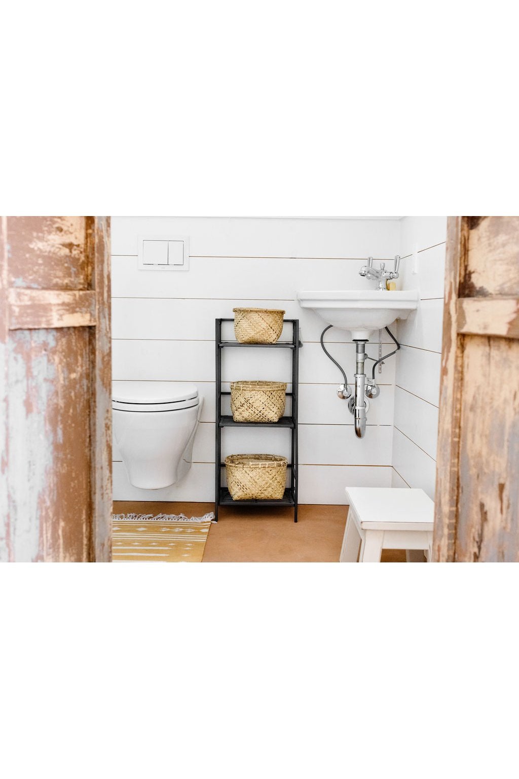 Storage Organizer with Rattan Rim