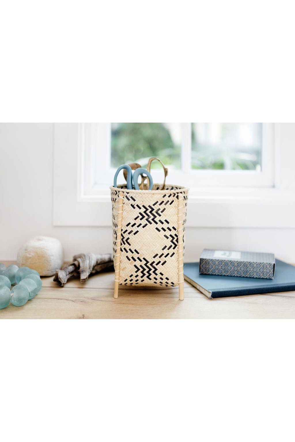 Catchall Woven Basket with Stand