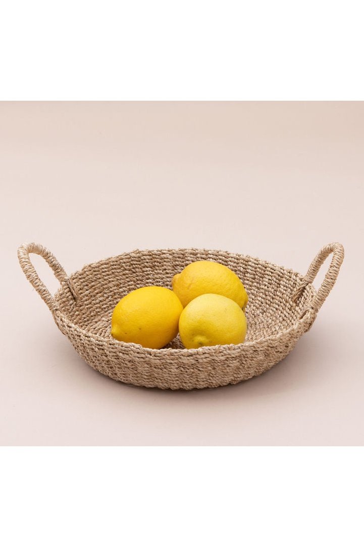 Woven Round Tray I All Natural