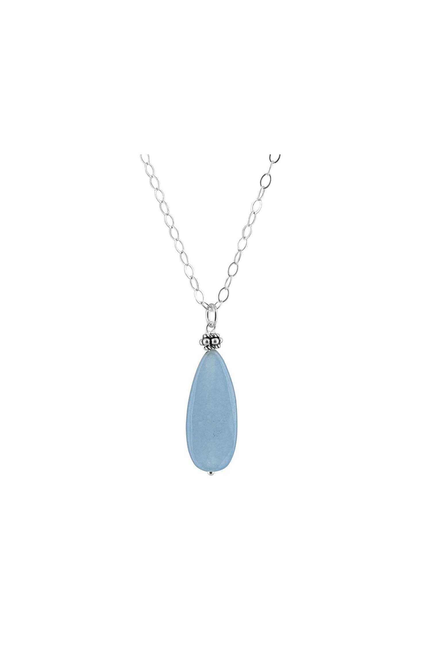 Blue Jade Pendant Necklace