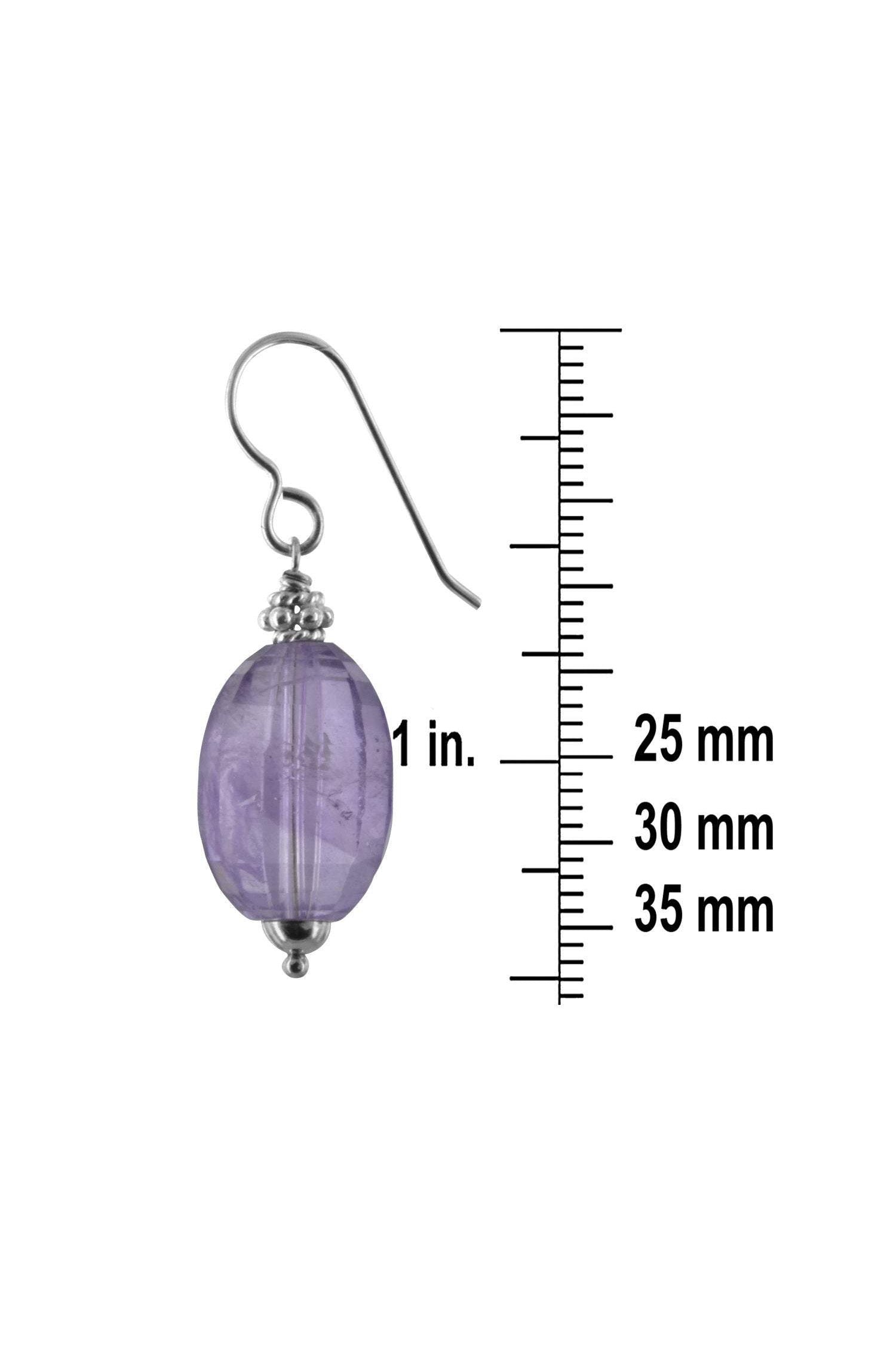 Large Amethyst Dangle Earrings