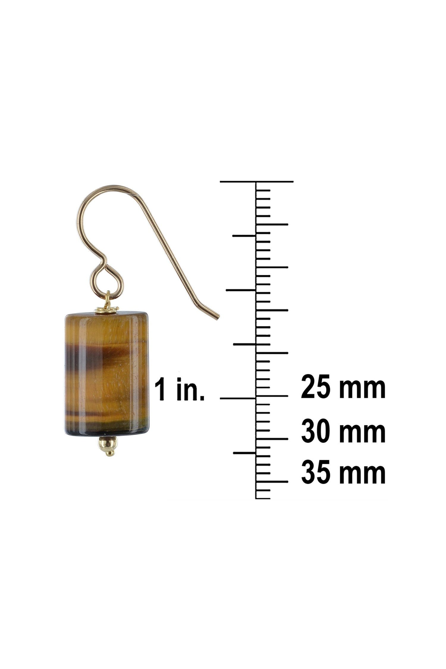 Rectangular Large Tigers Eye Gold Necklace