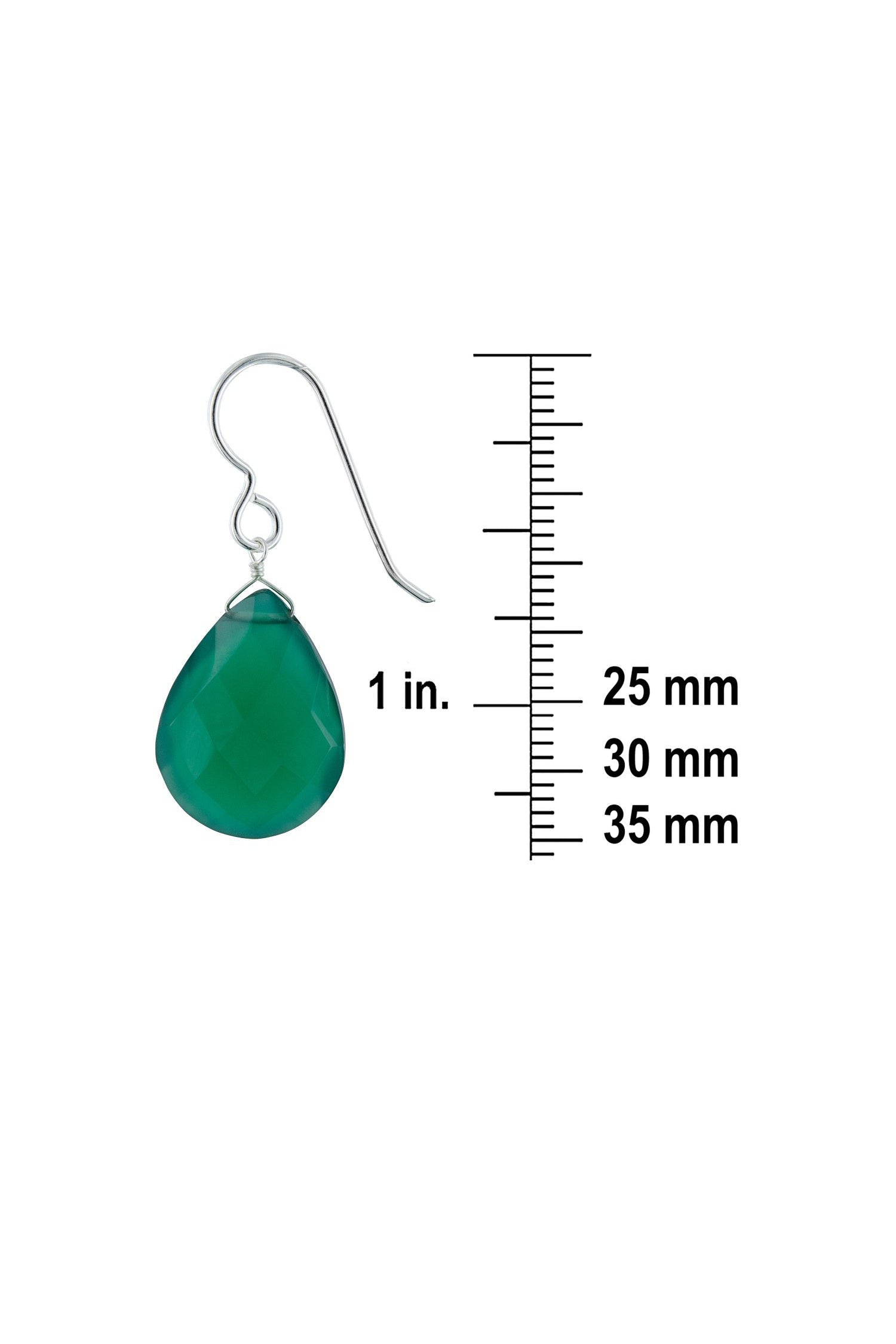 Dark Green Teardrop Necklace