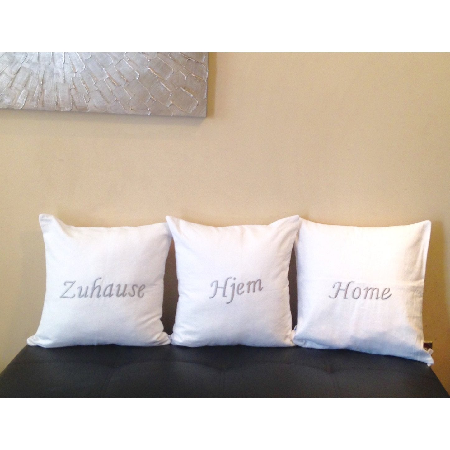 White Personalized Gifts, Square 18x18 Throw Pillow Covers