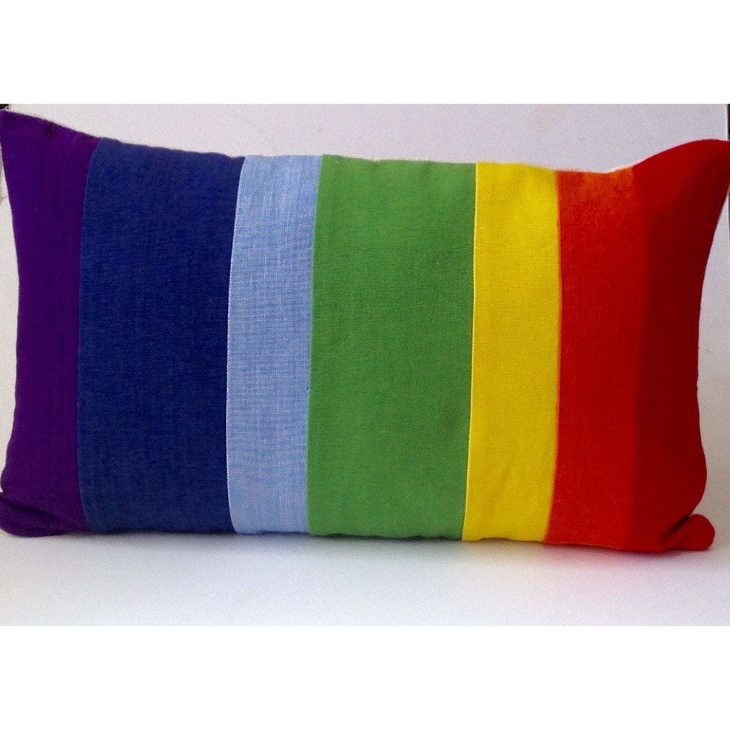 Rainbow Pillow Cover, Nursery Color Block Pillow Cover