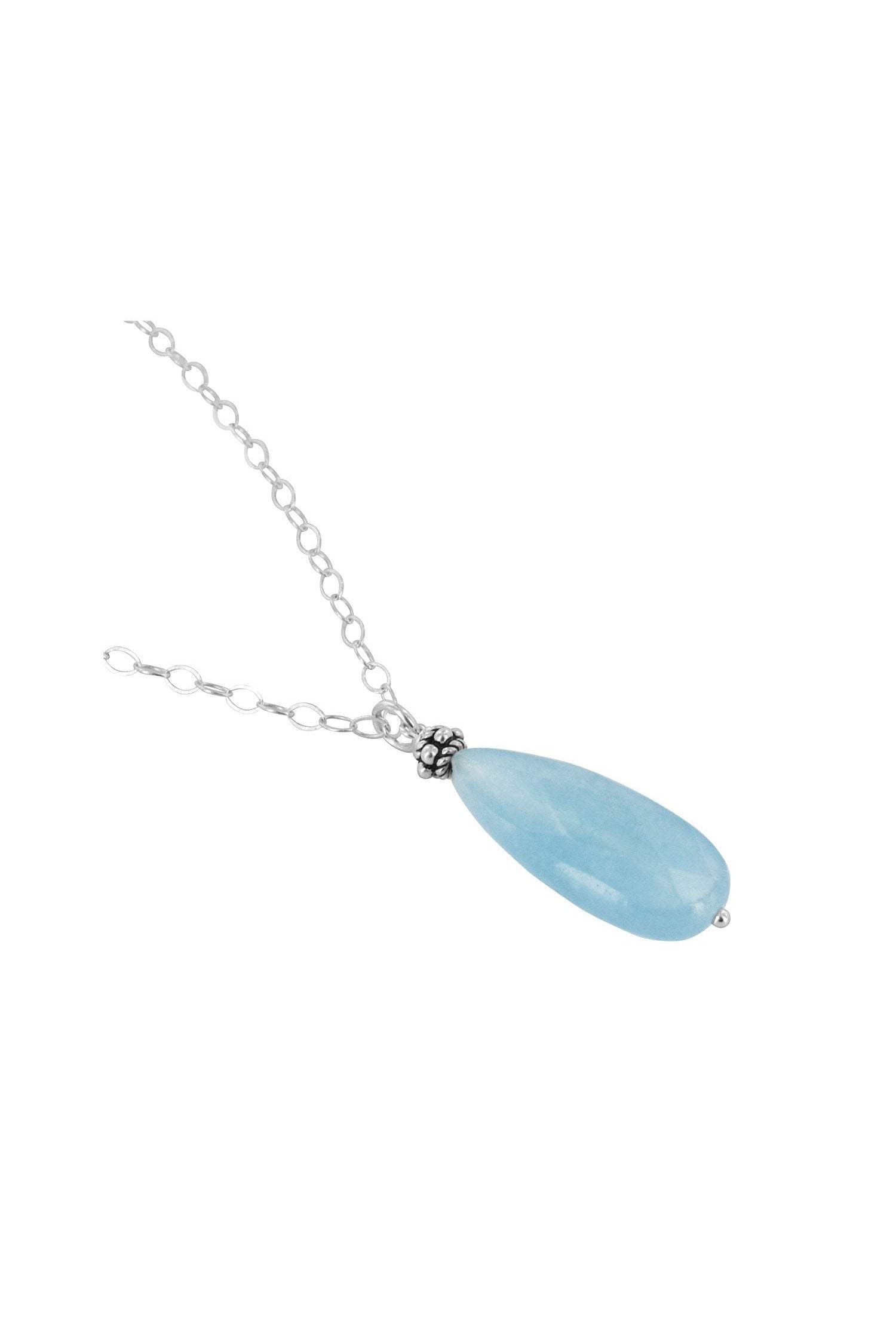 Blue Jade Pendant Necklace