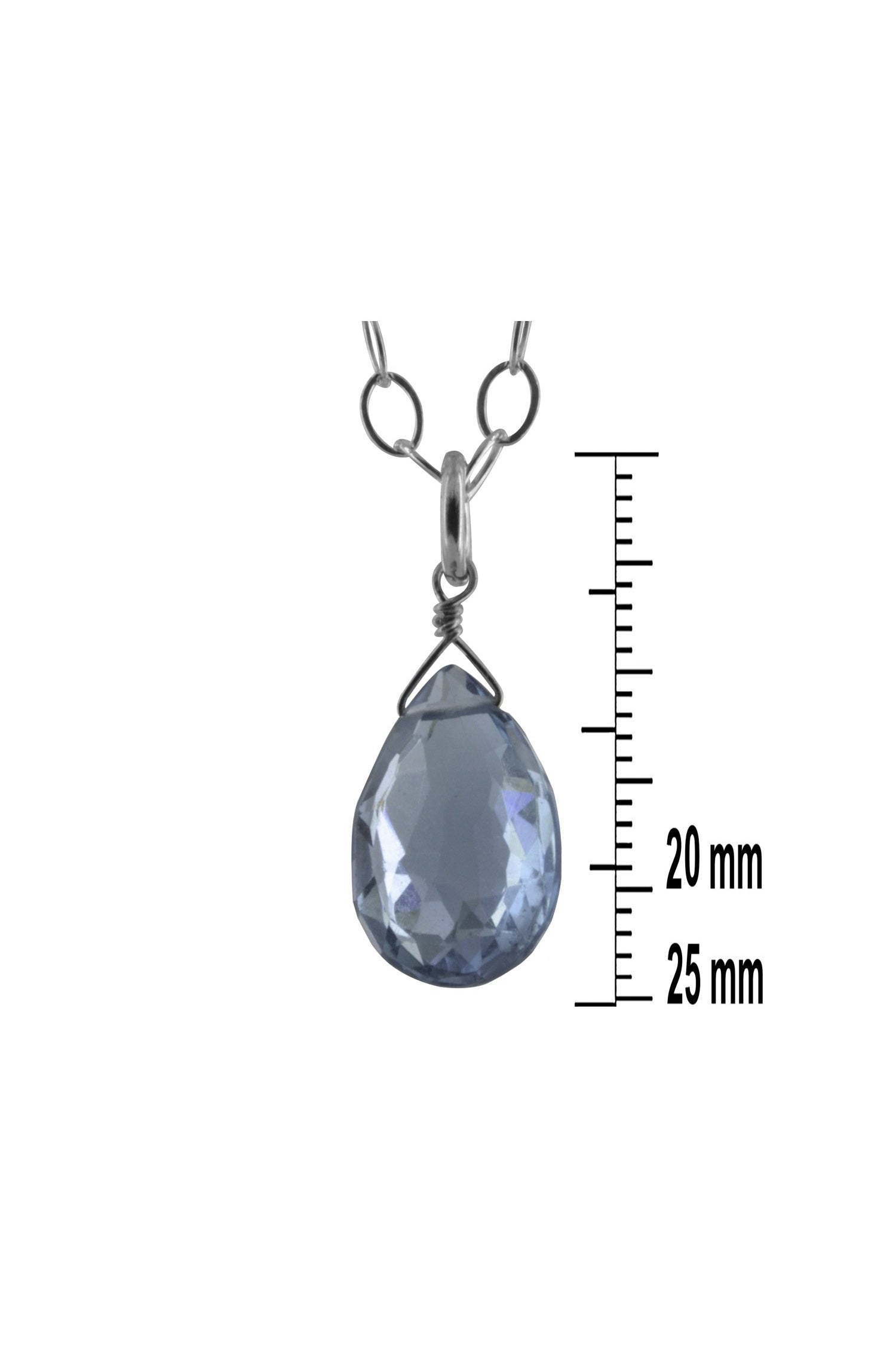 Blue Topaz Dainty Necklace, December Birthstones