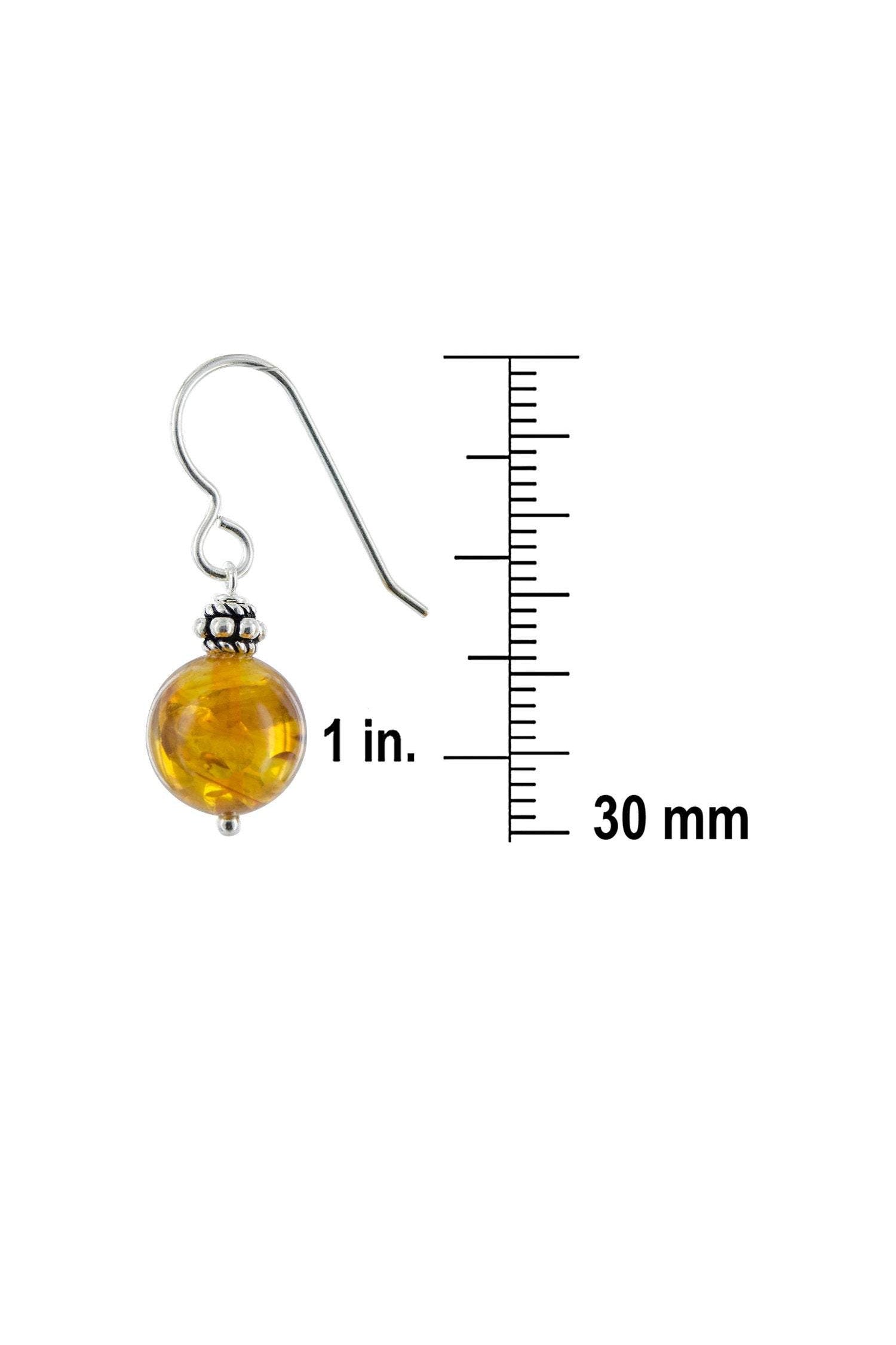 Amber Bead Dangle Earrings, Black Friday Deal