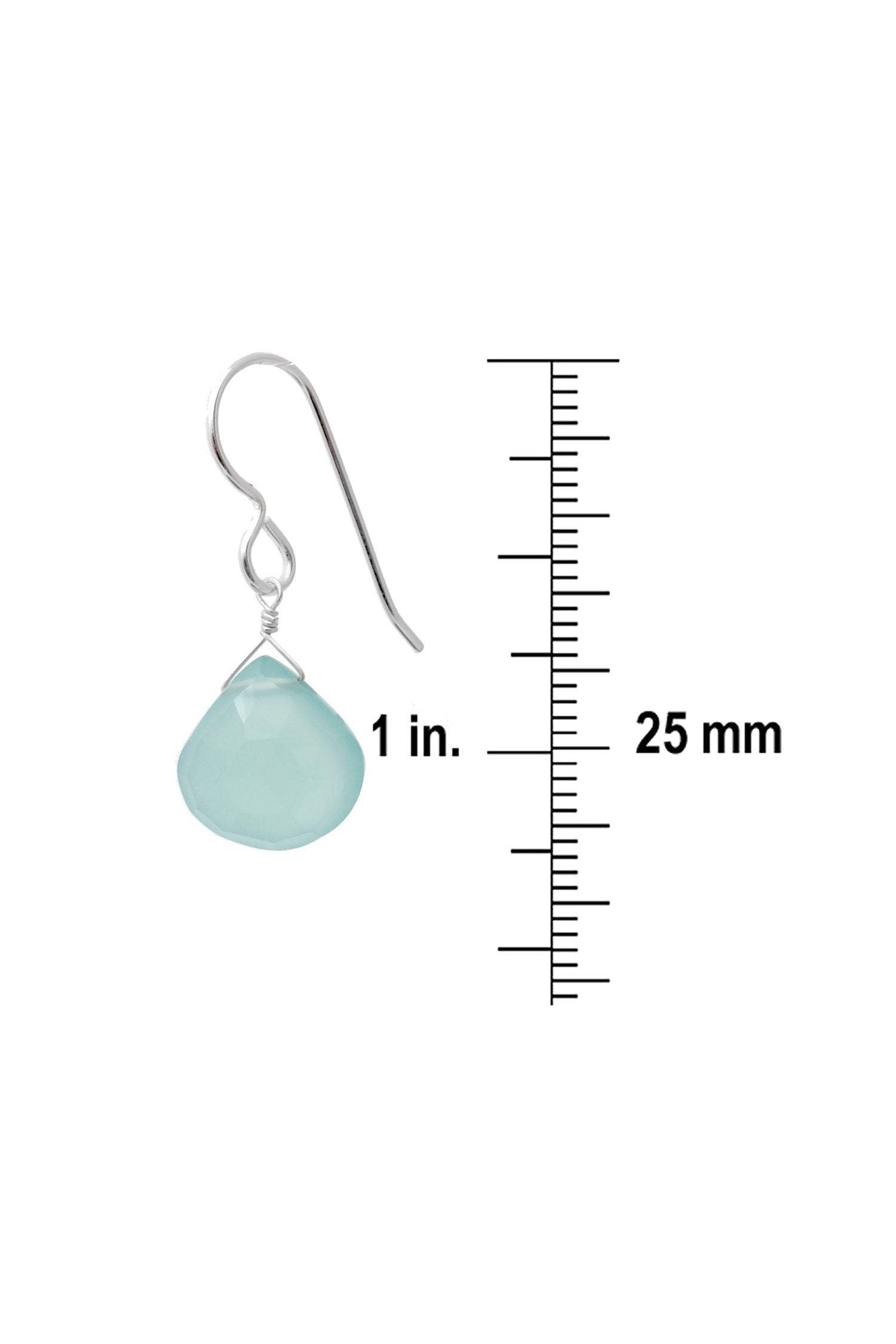 Baby Blue Chalcedony Gemstone Earrings, Black Friday Deal