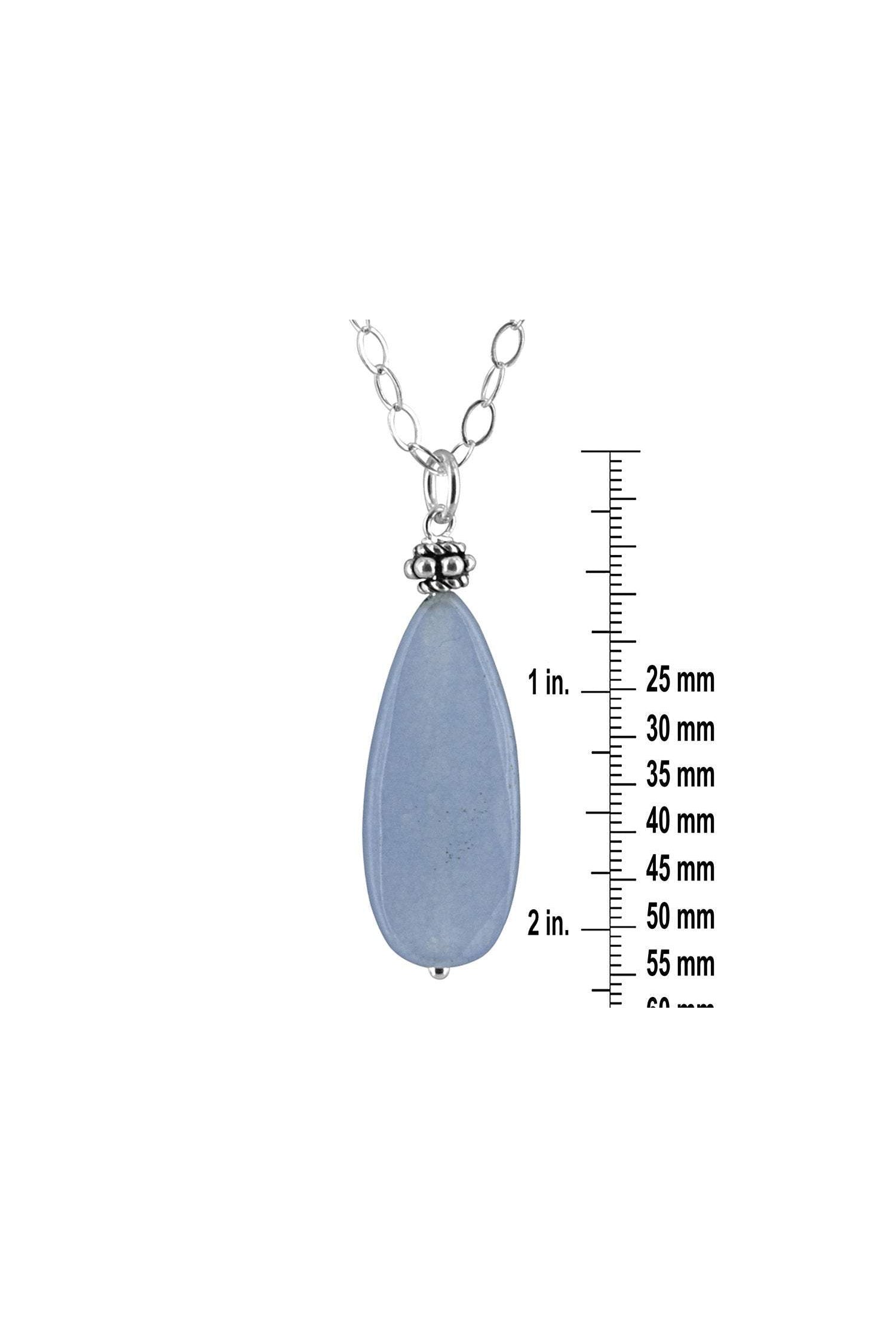 Blue Jade Pendant Necklace