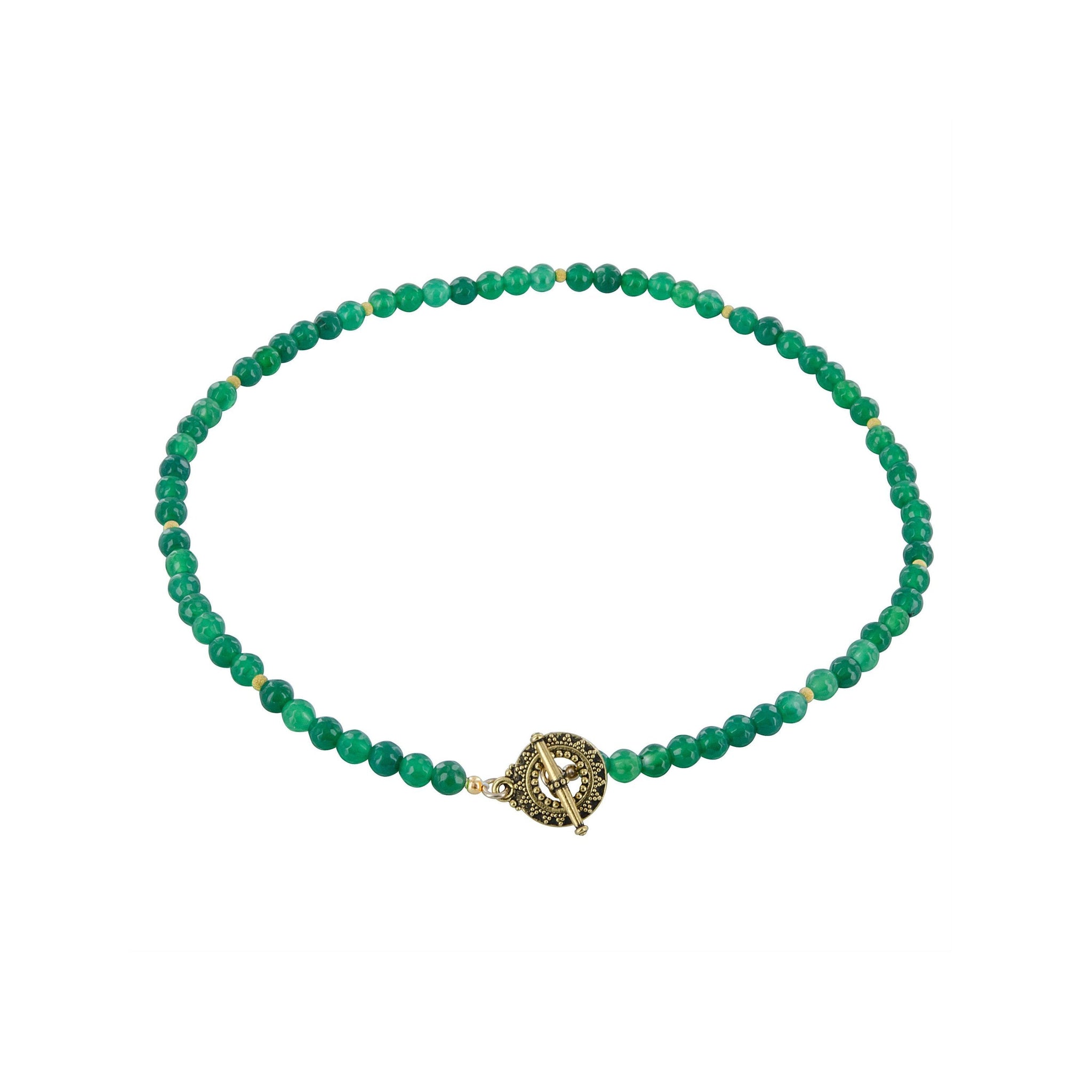 Green Agate Bead Necklace
