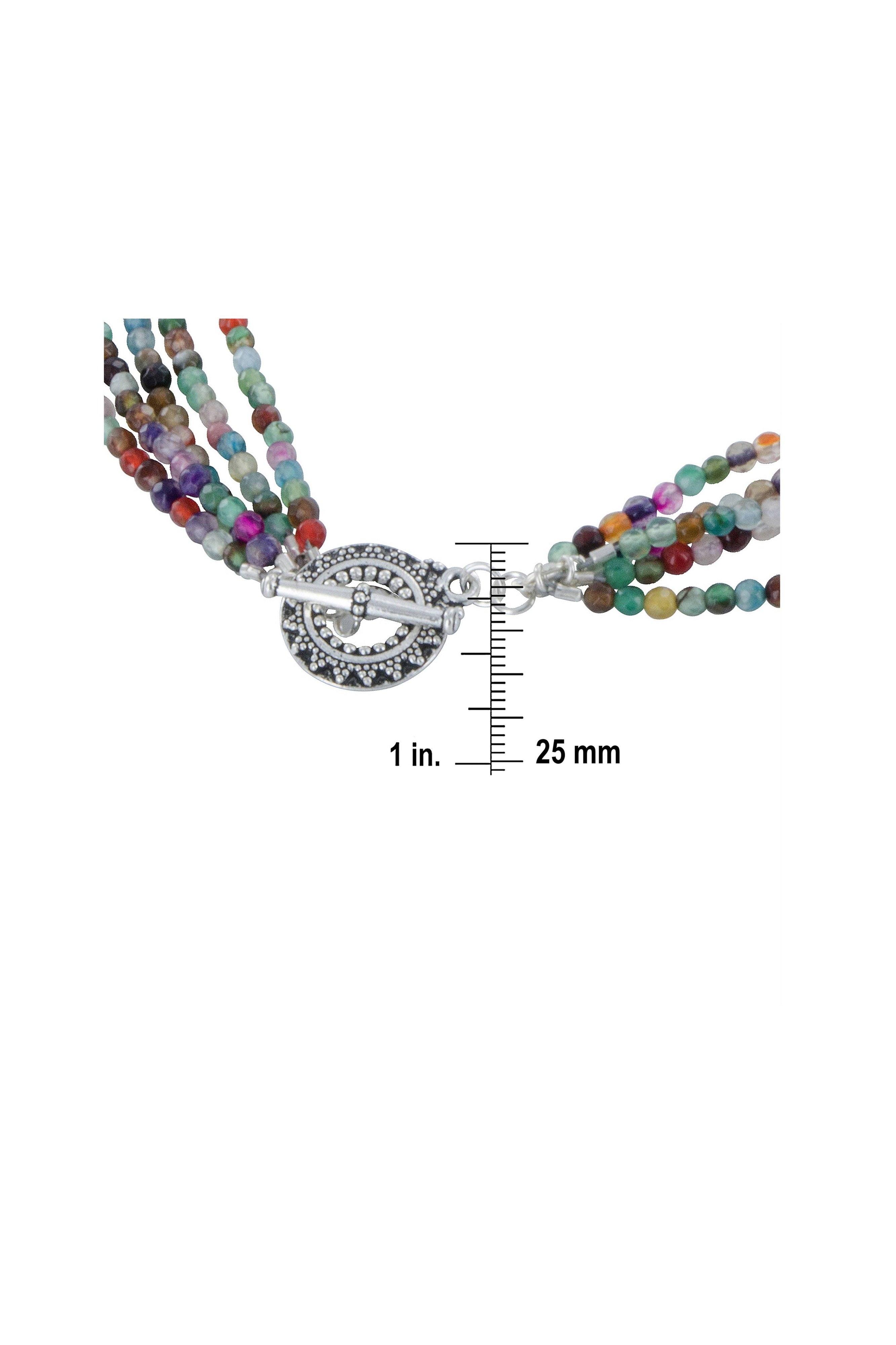 Rainbow Agate Layered Bead Necklace