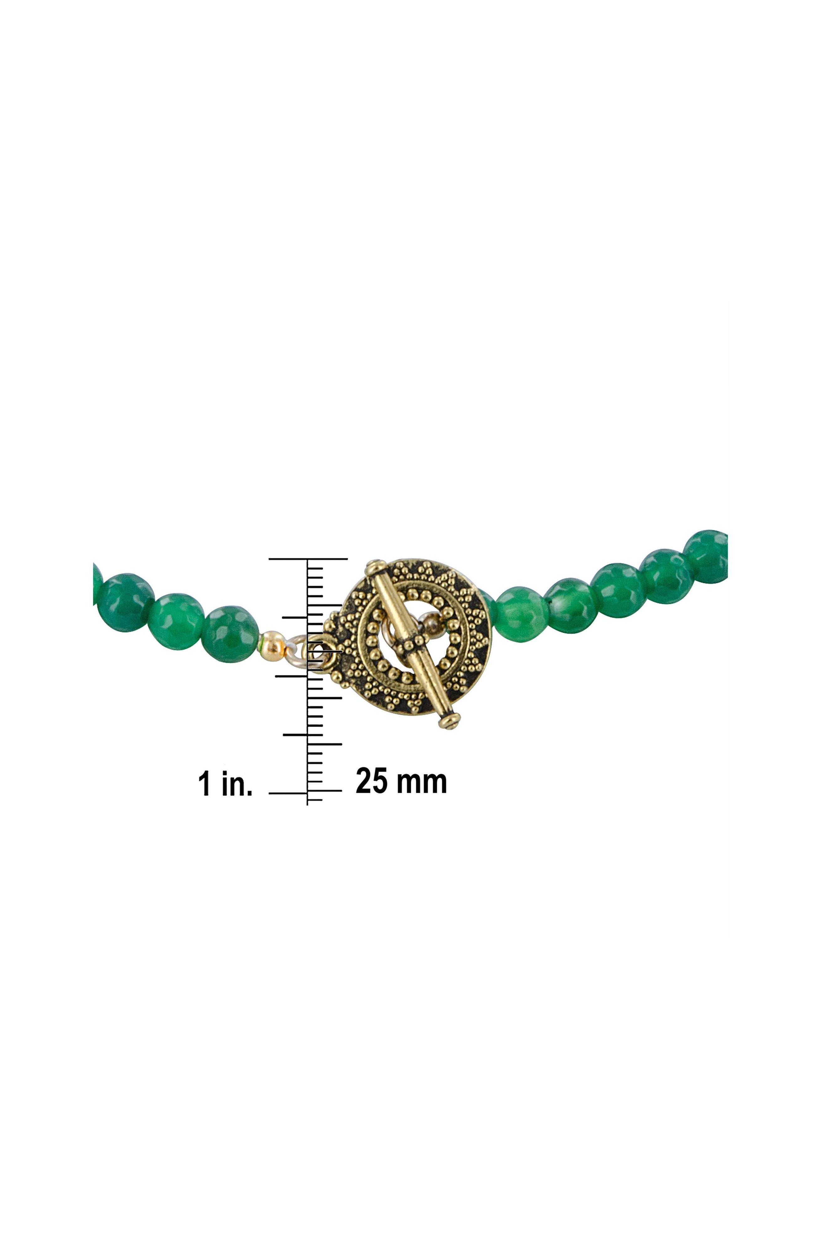 Green Agate Bead Necklace