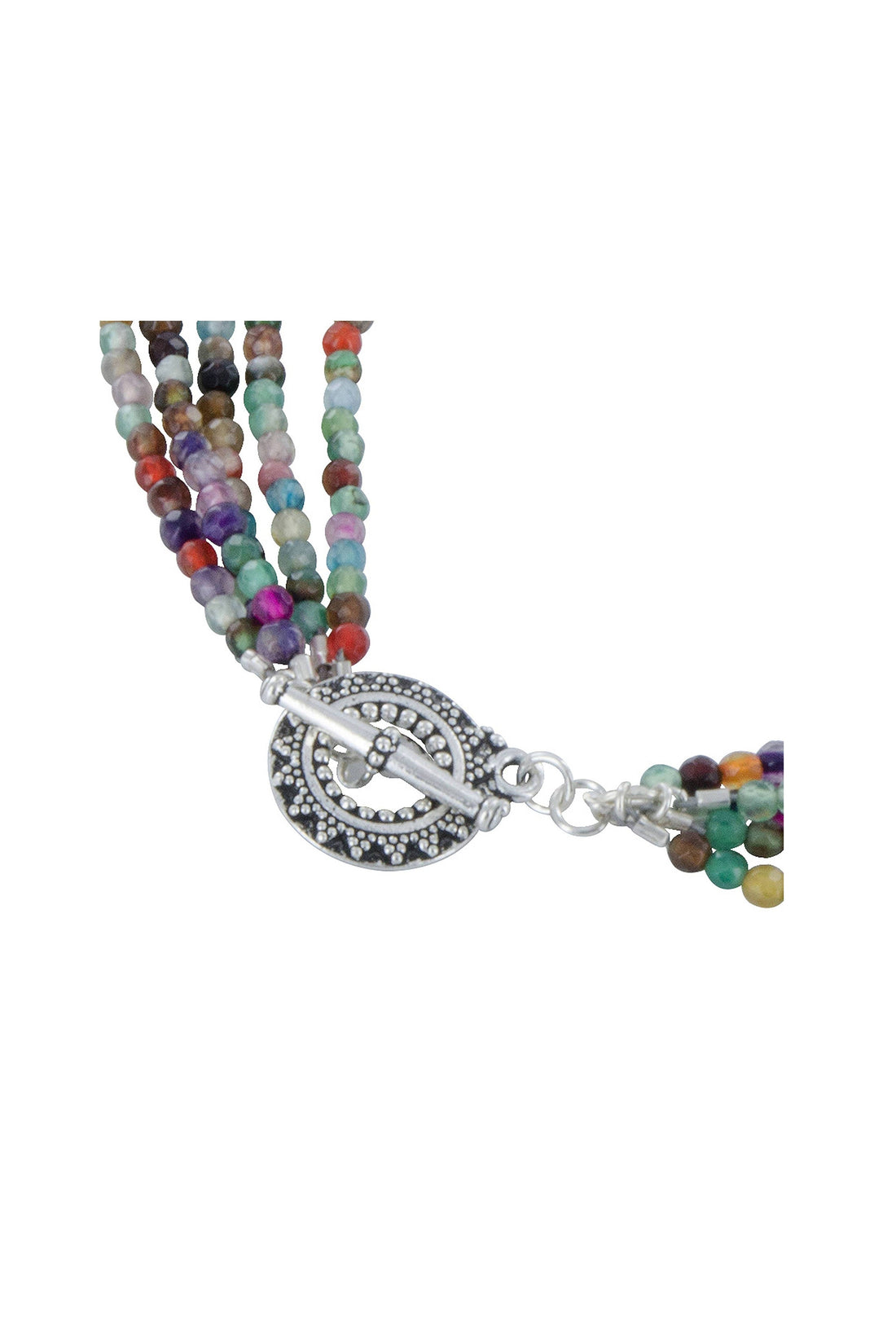 Rainbow Agate Layered Bead Necklace