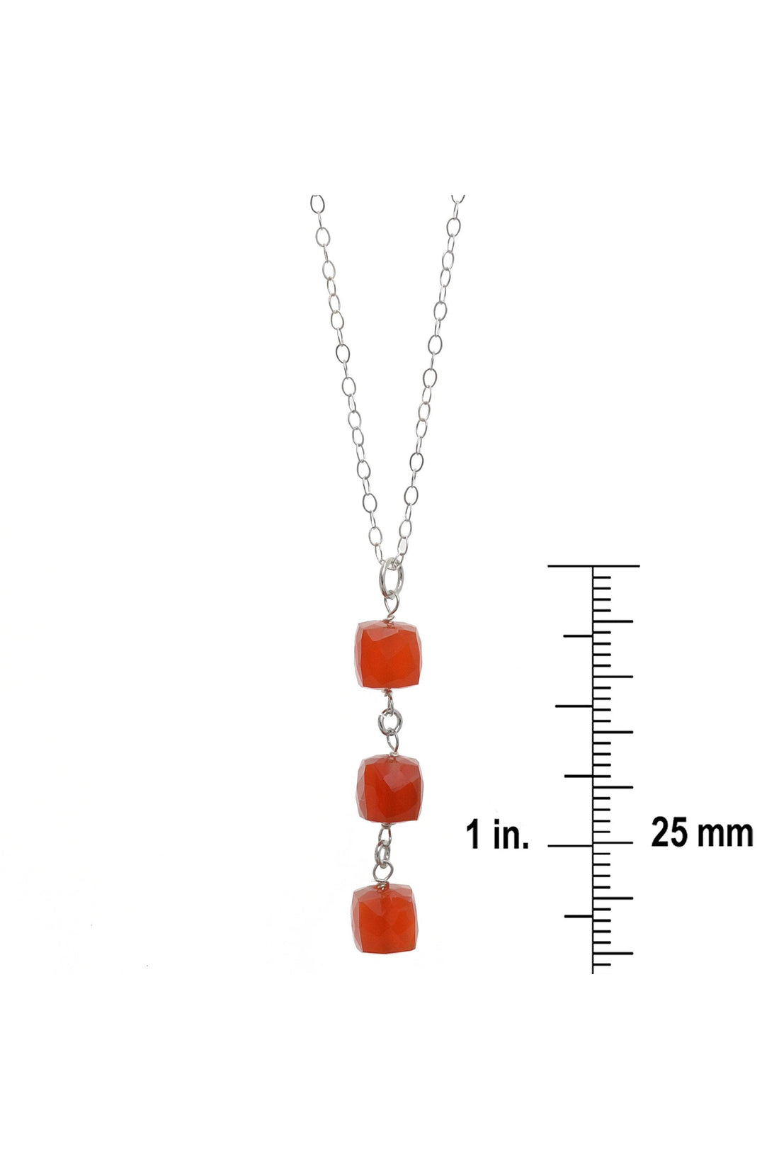 Orange Gemstone Necklace, Carnelian
