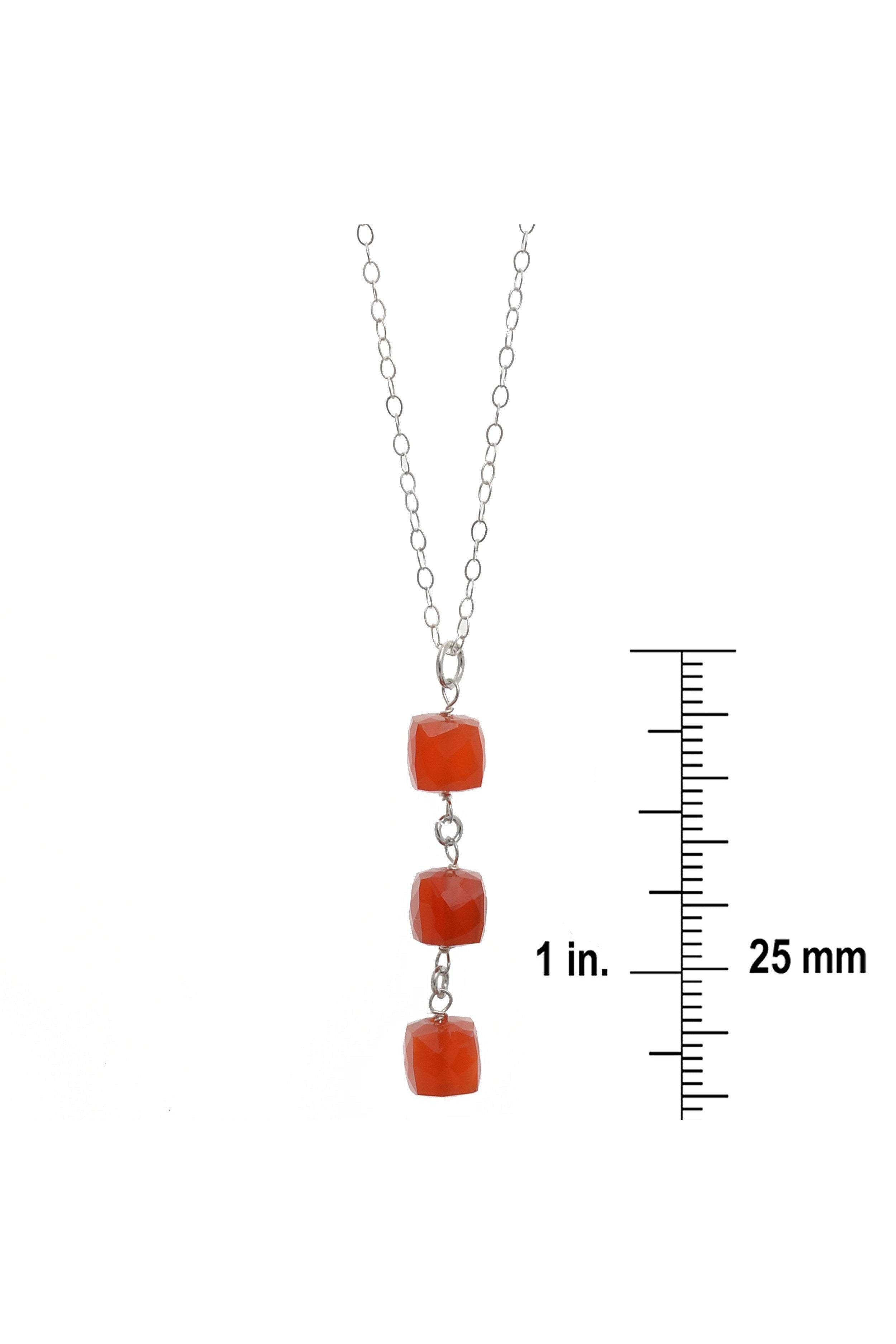 Orange Gemstone Necklace, Carnelian