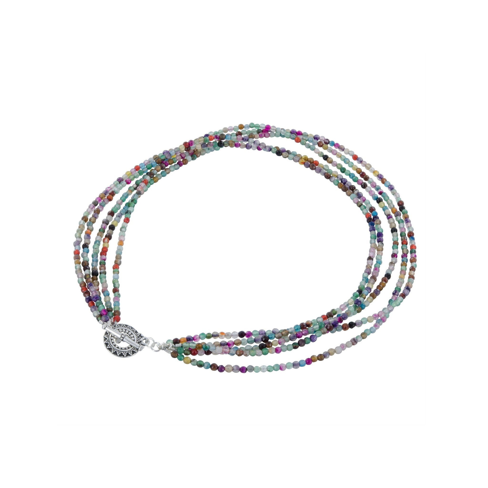 Rainbow Agate Layered Bead Necklace