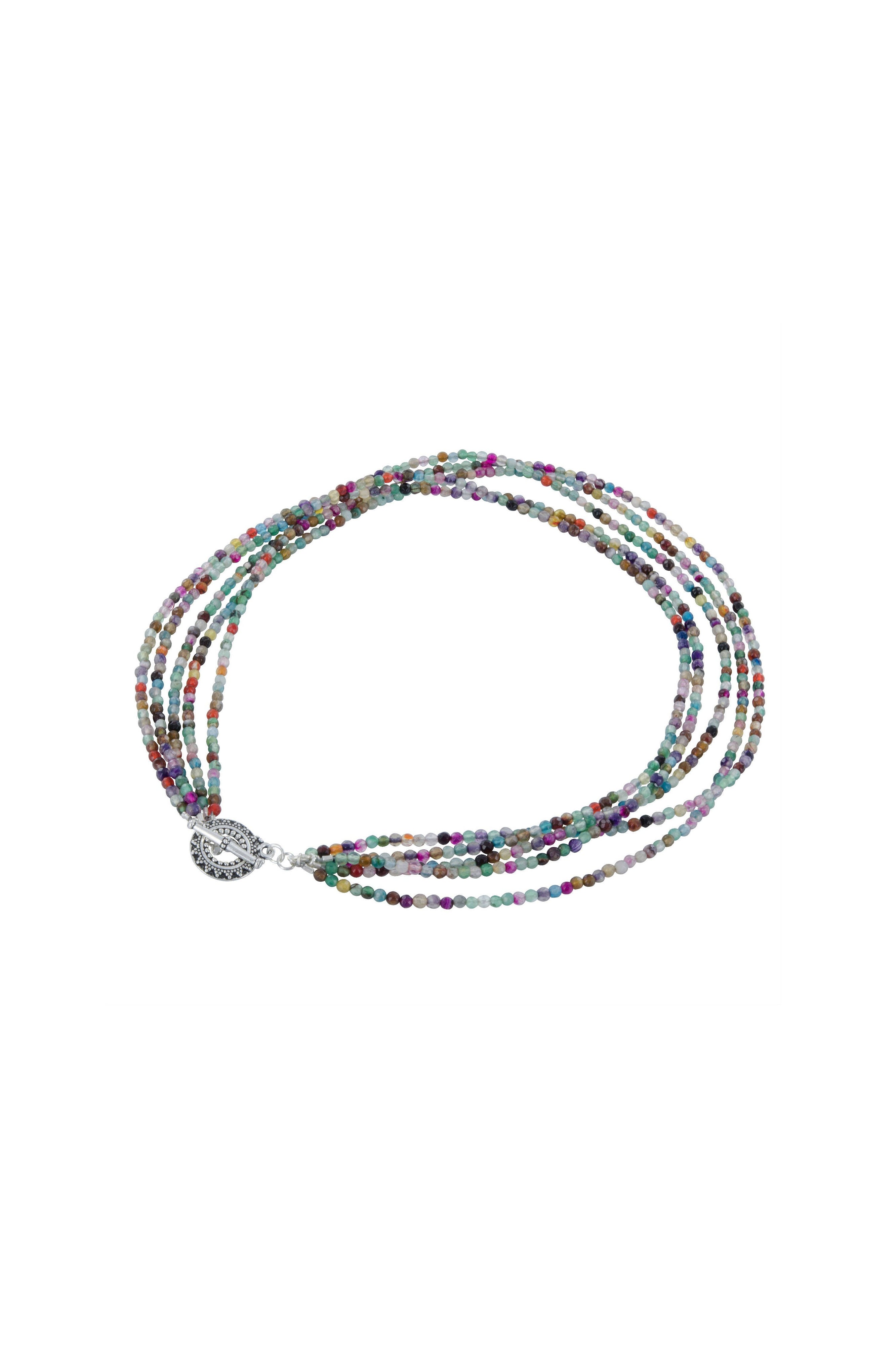 Rainbow Agate Layered Bead Necklace