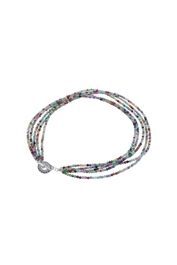 Rainbow Agate Layered Bead Necklace