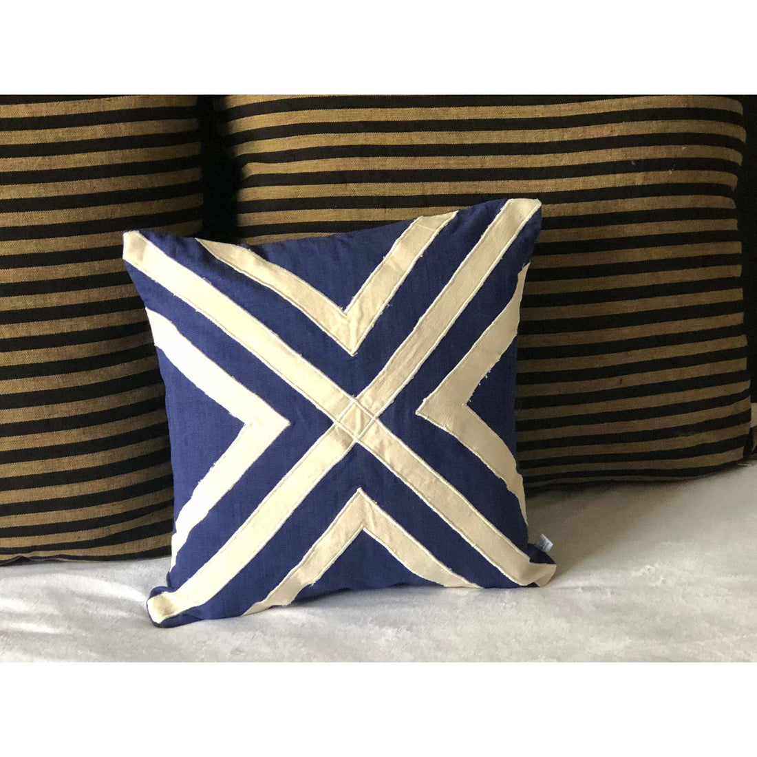 Blue Abstract Unique Throw Pillows
