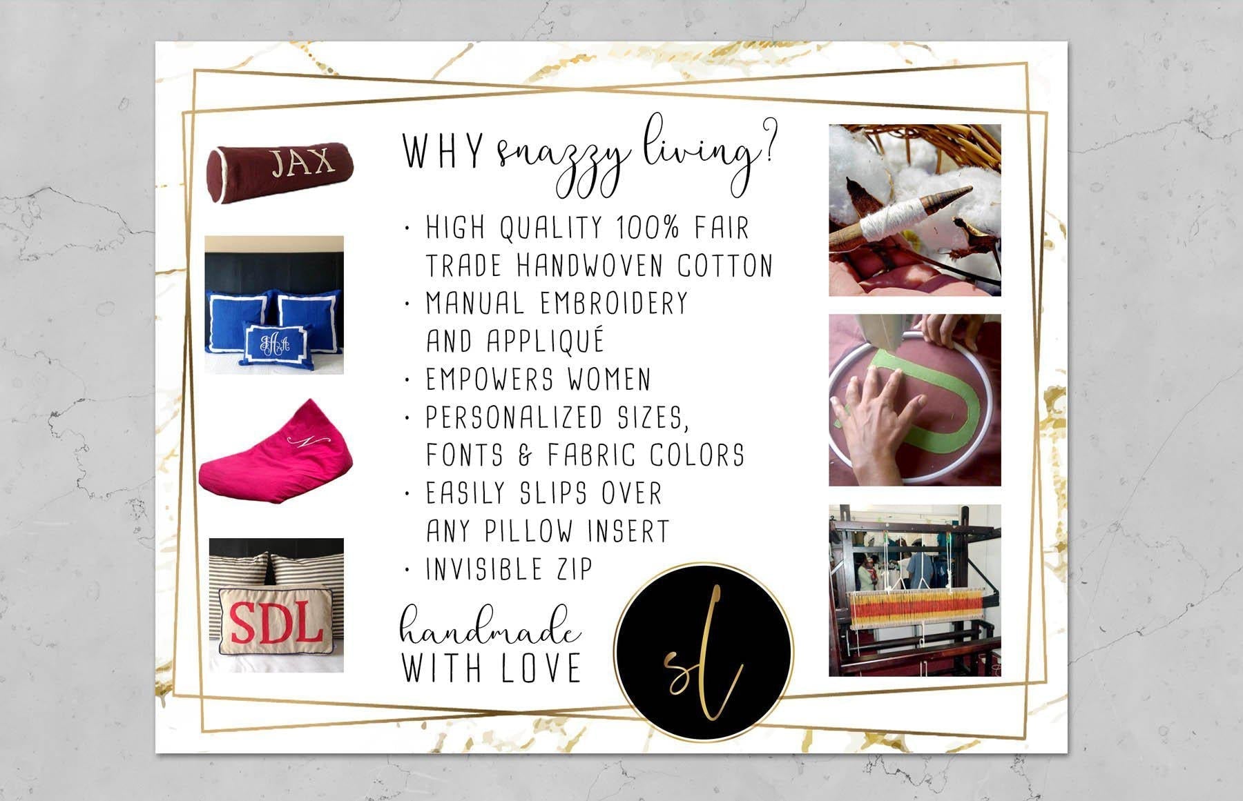 Appliqued Letter Pillows, Letter Sofa Decorative Throw Pillow