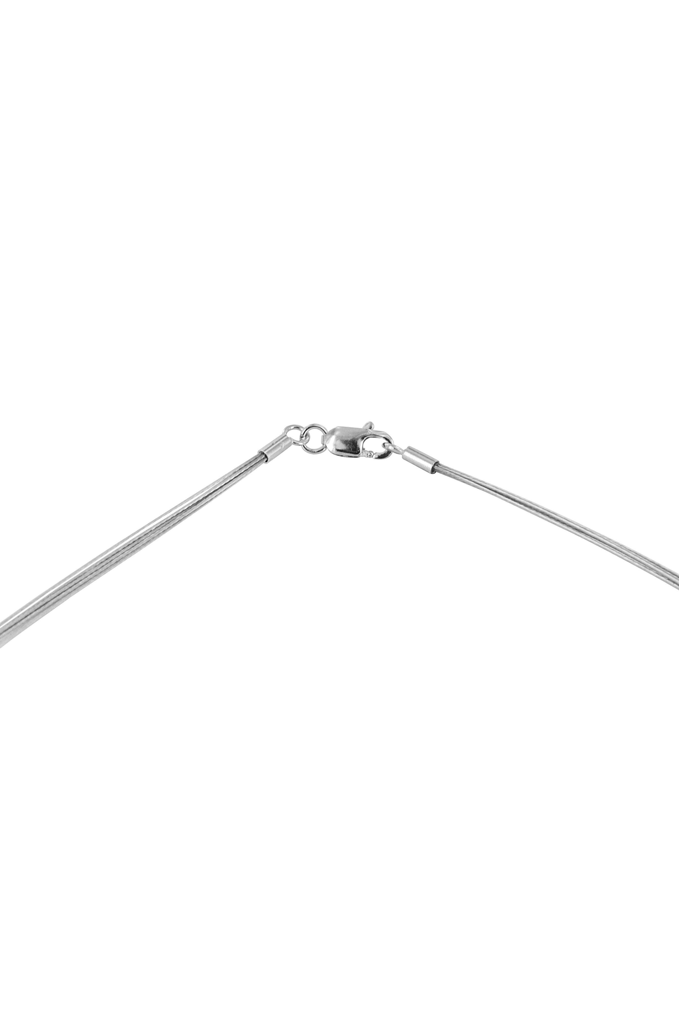 Dark Green Jasper Silver Gemstone Necklace