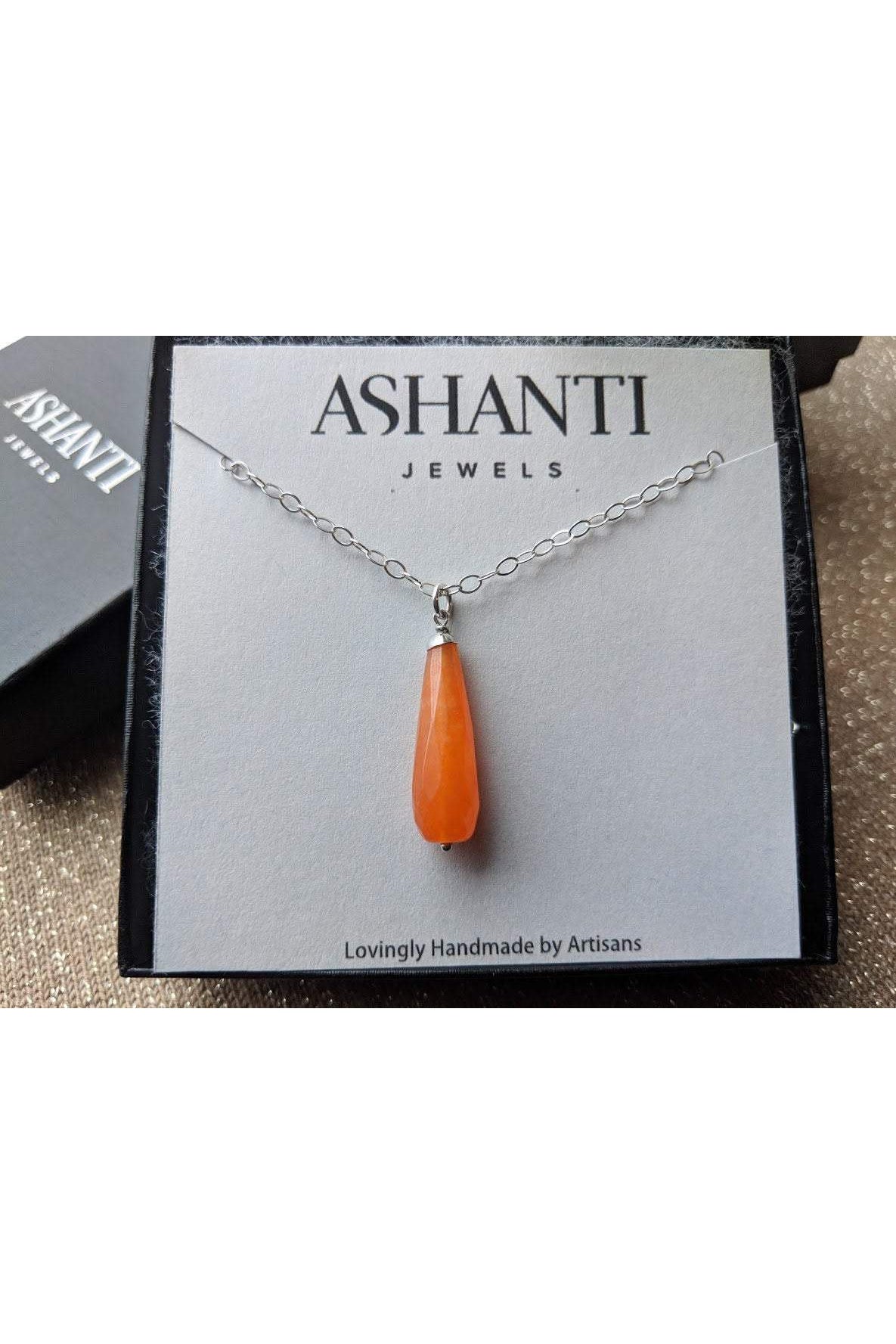 Orange Jade Gemstone Pendant